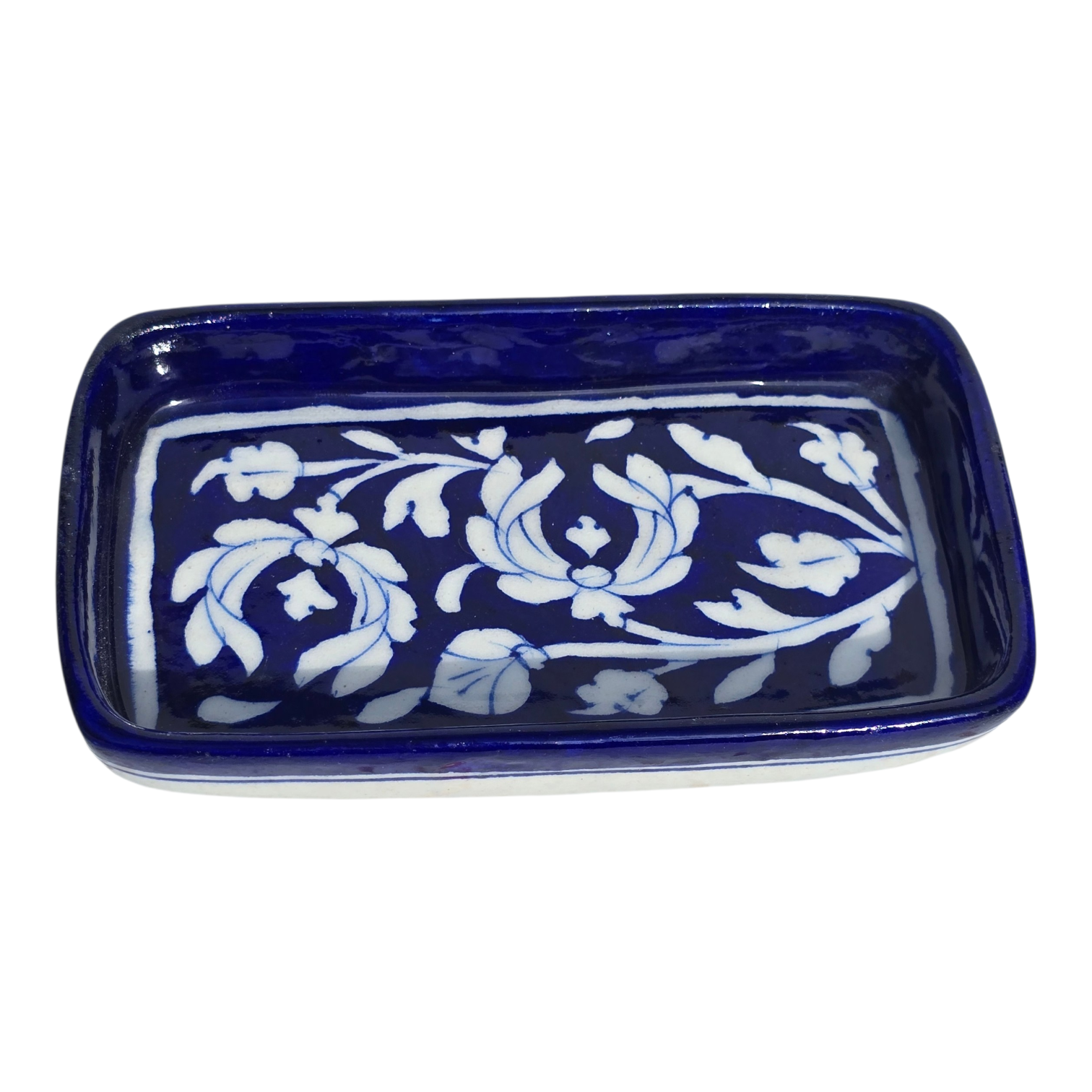 Jaipur Blue Pottery - Hand Painted - Tray