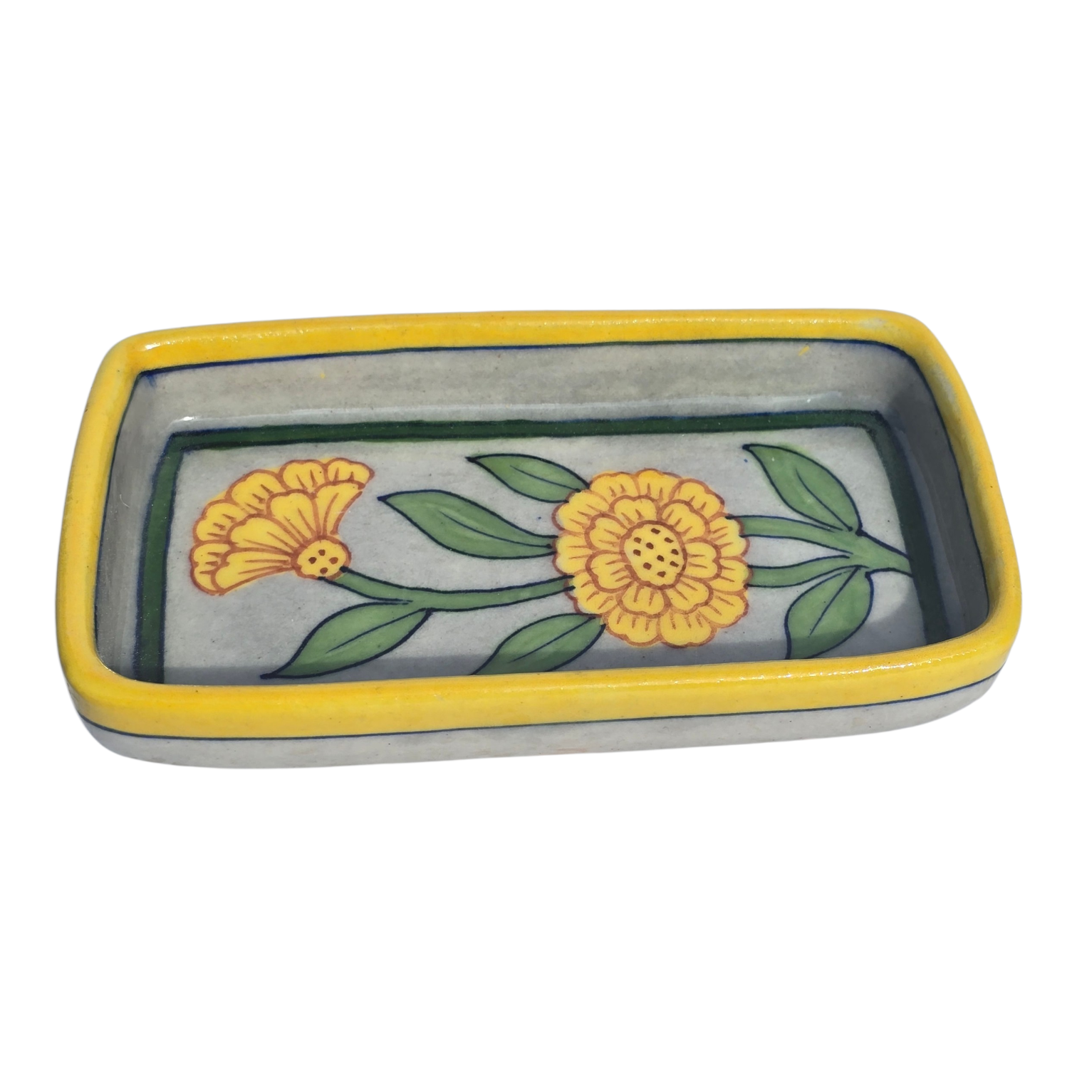 Jaipur Blue Pottery - Hand Painted - Tray