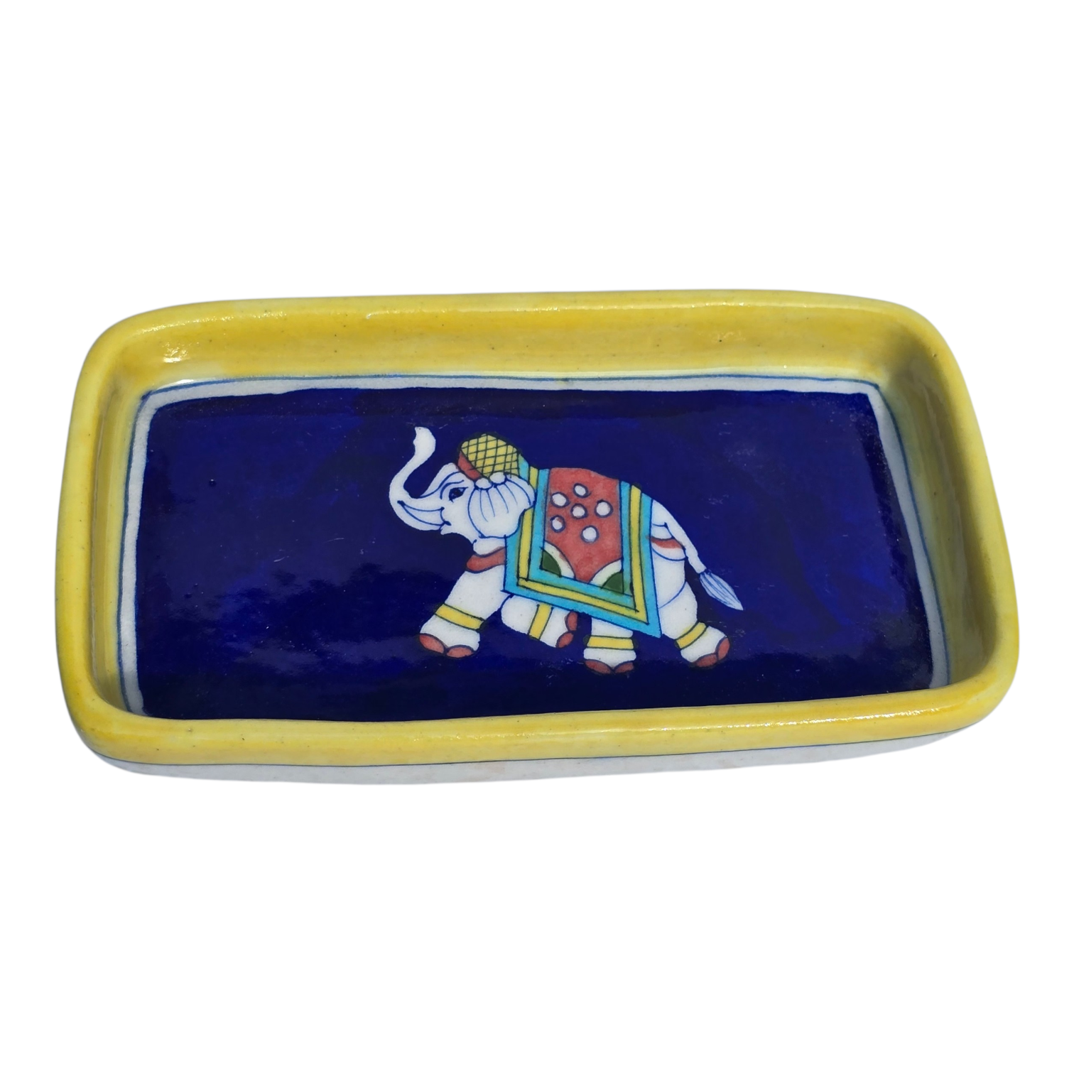 Jaipur Blue Pottery - Hand Painted - Tray