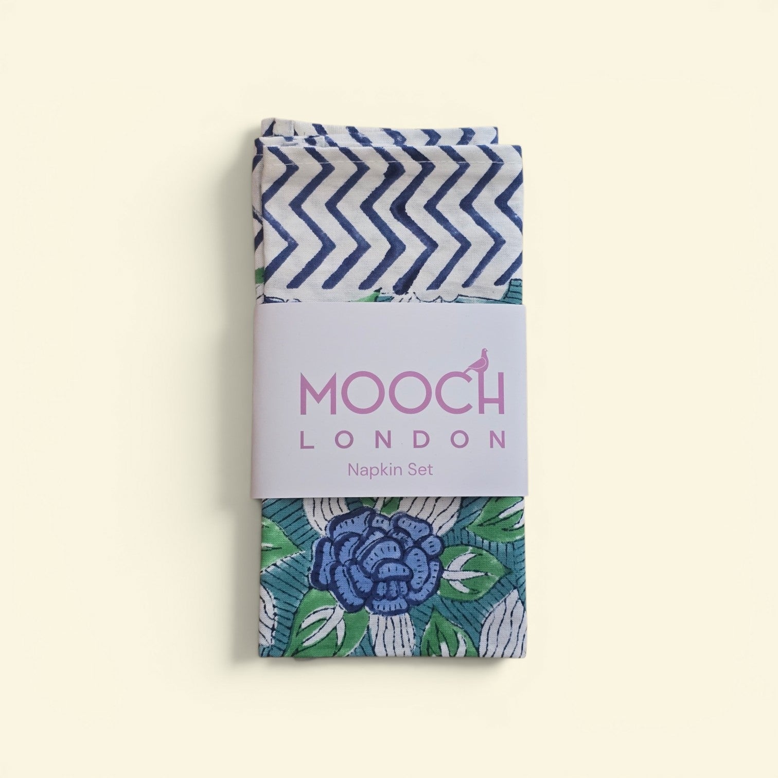 MOOCH London - Cotton Block Print Napkin Set of 2