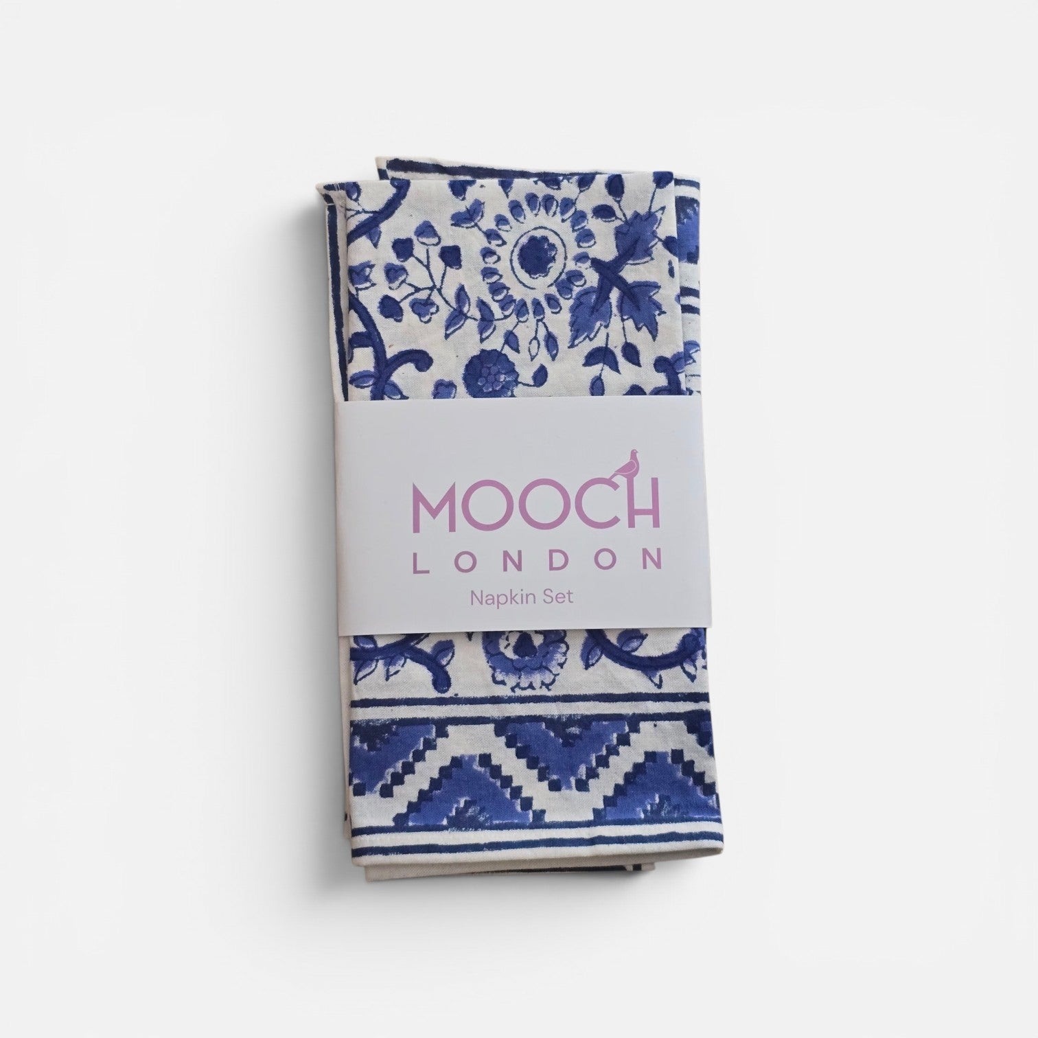 MOOCH London - Cotton Block Print Napkin Set of 2