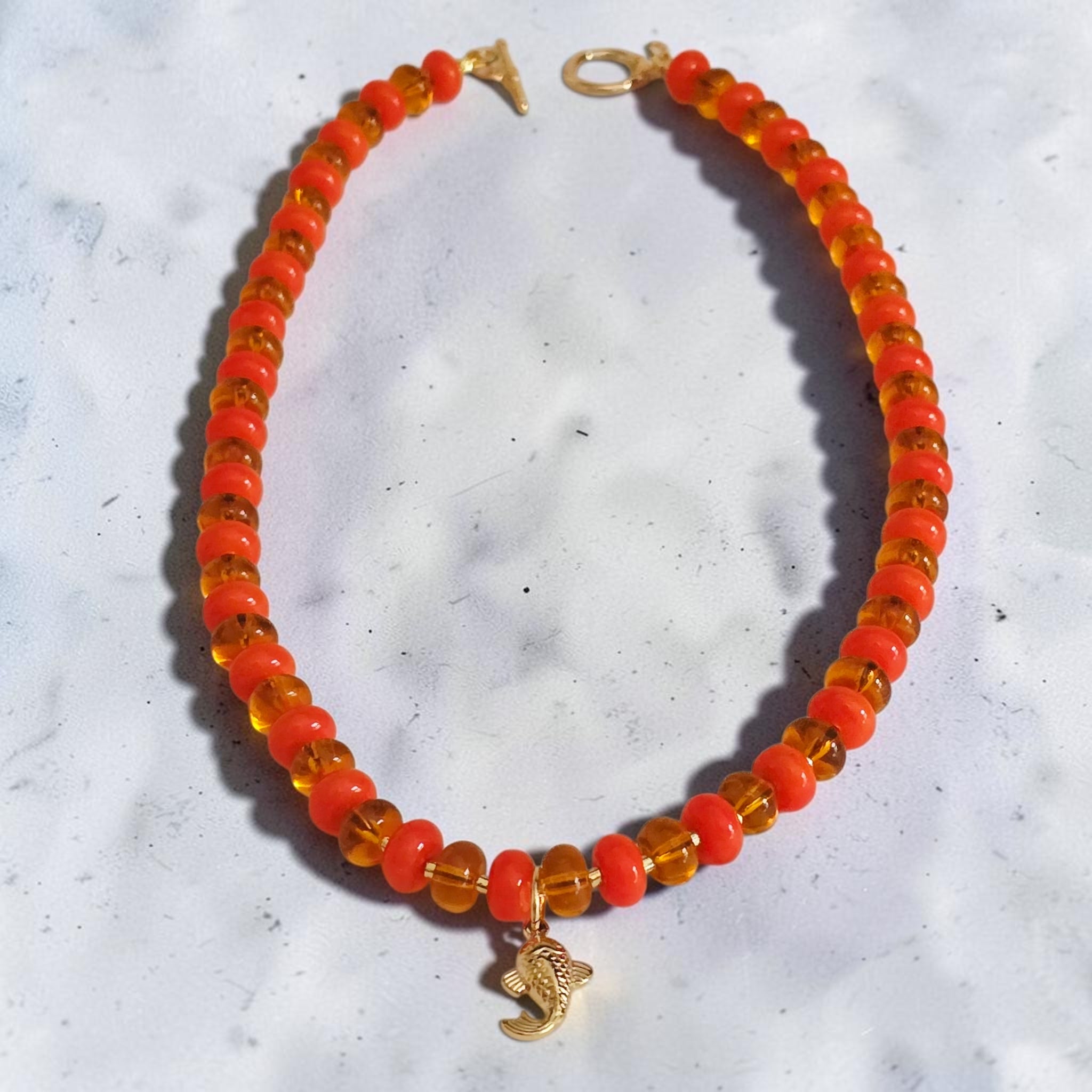 MOOCH London - Zesty Bright Necklace - Orange