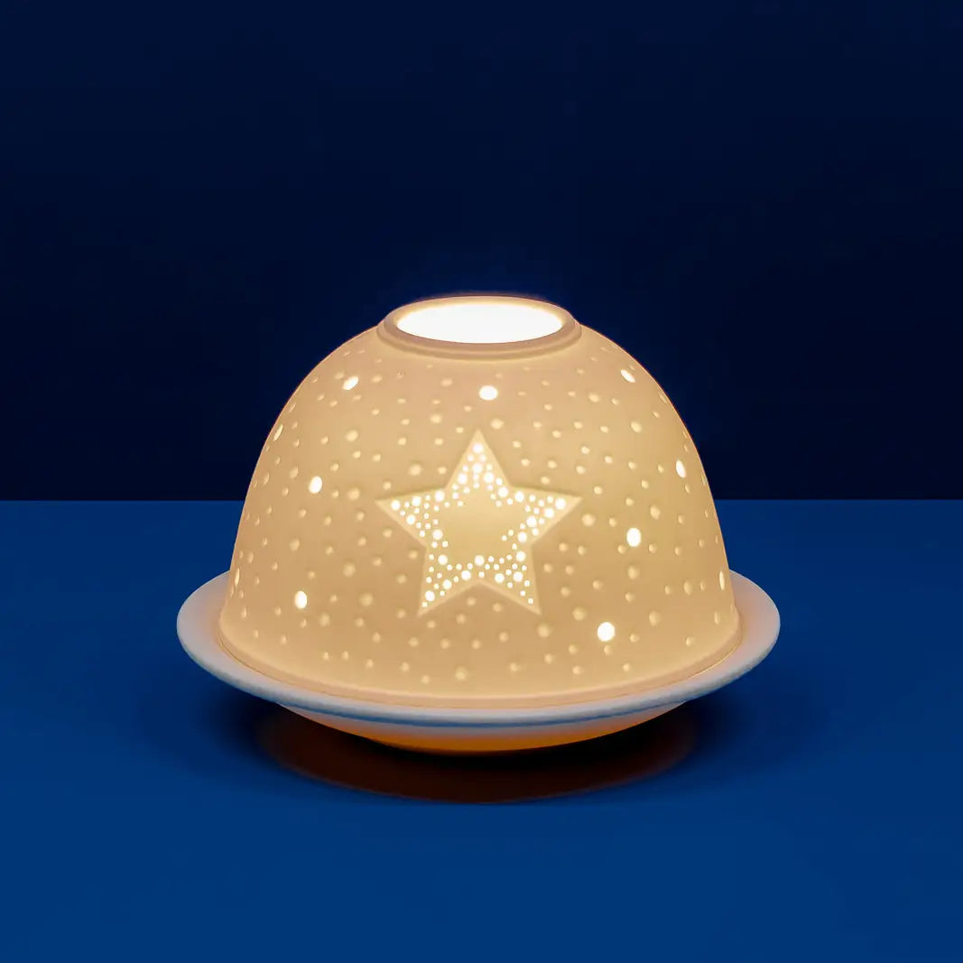 Twinkling Star - Porcelain Tealight Holder