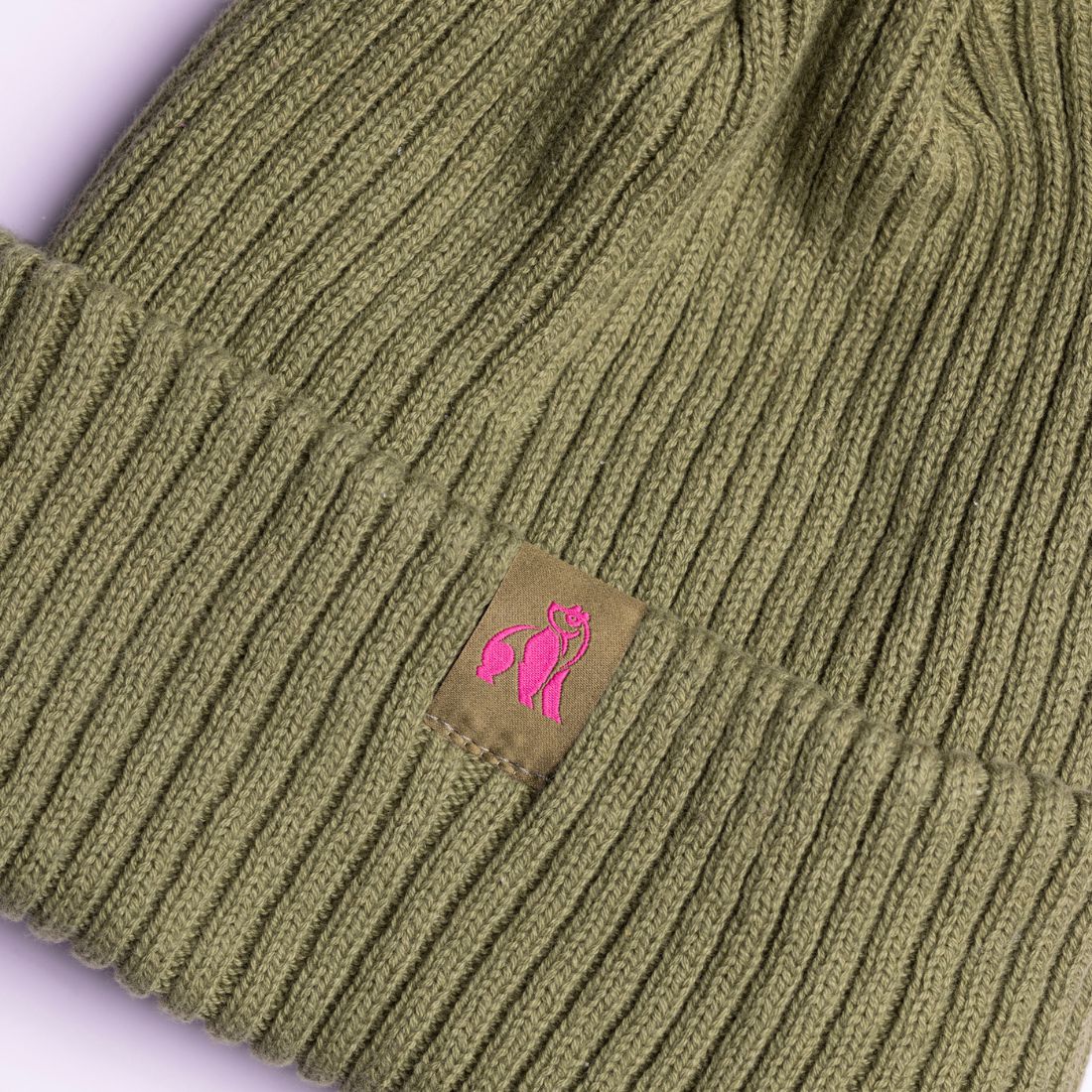 Swole Panda - Organic Cotton Beanie - Olive