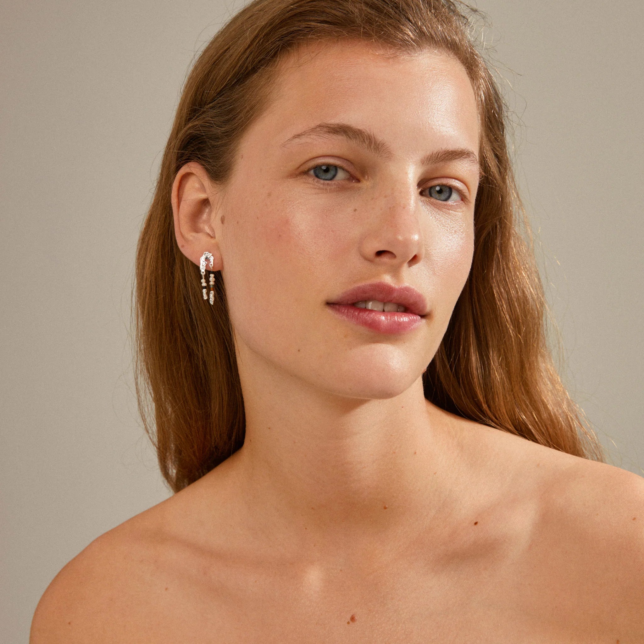 NIYA earrings multi silver-plated