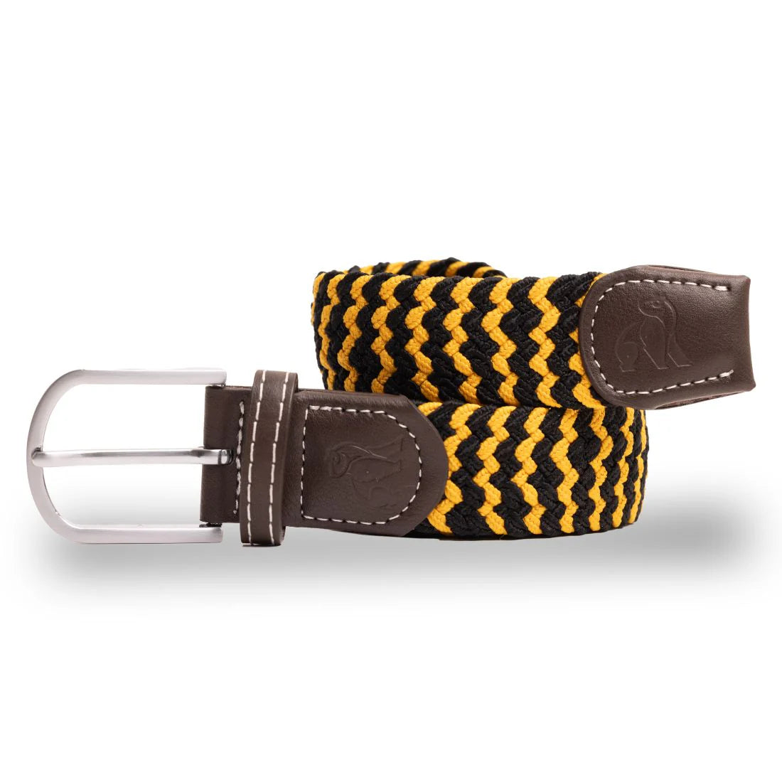 Swole Panda - Yellow/Black - ZigZag Woven Belt - M