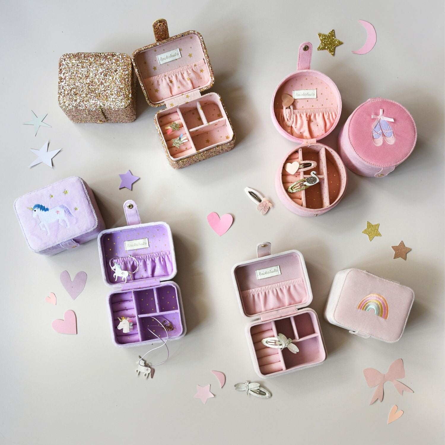 Confetti Glitter Gold Jewellery Box