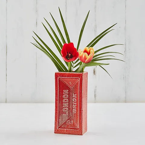 London Brick Vase - Molten Red