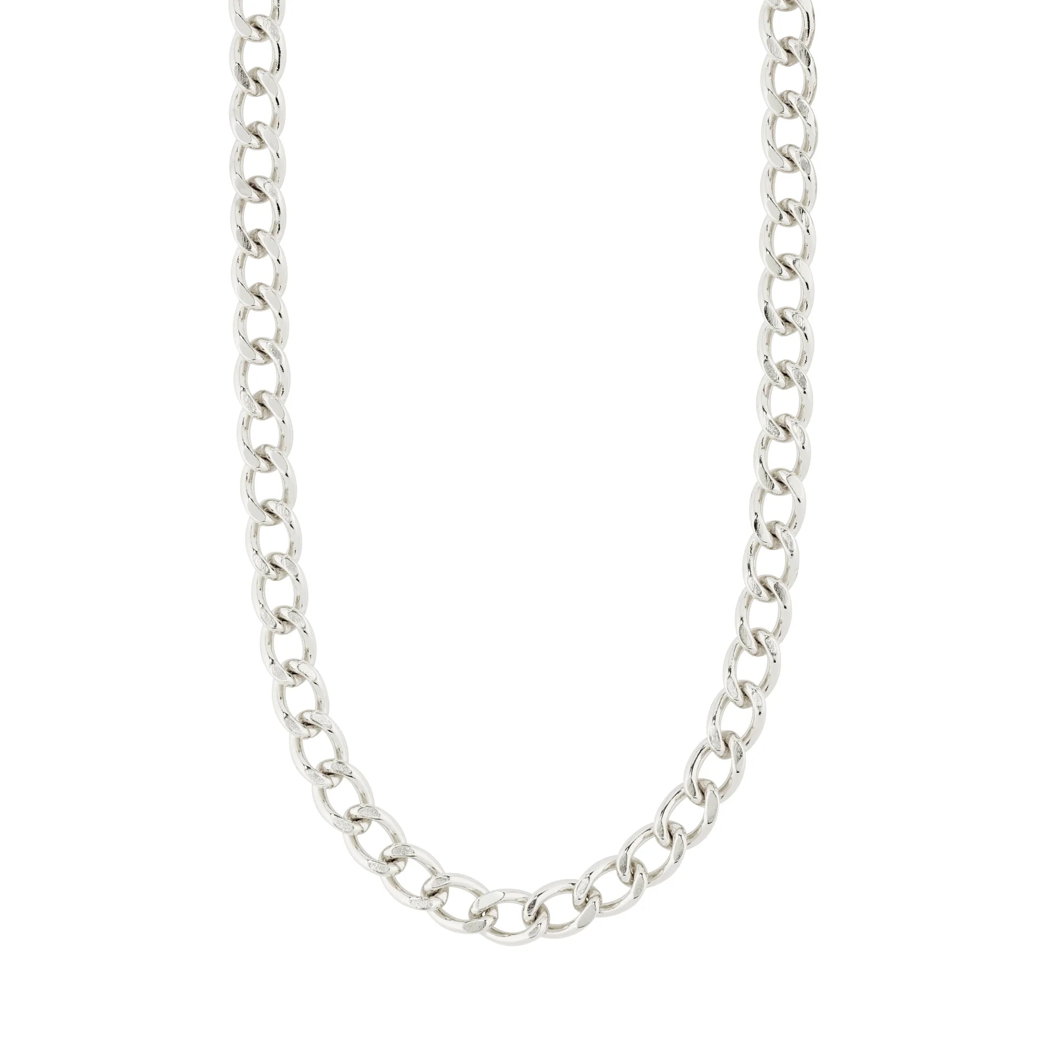 CHARM Curb necklace silver-plated