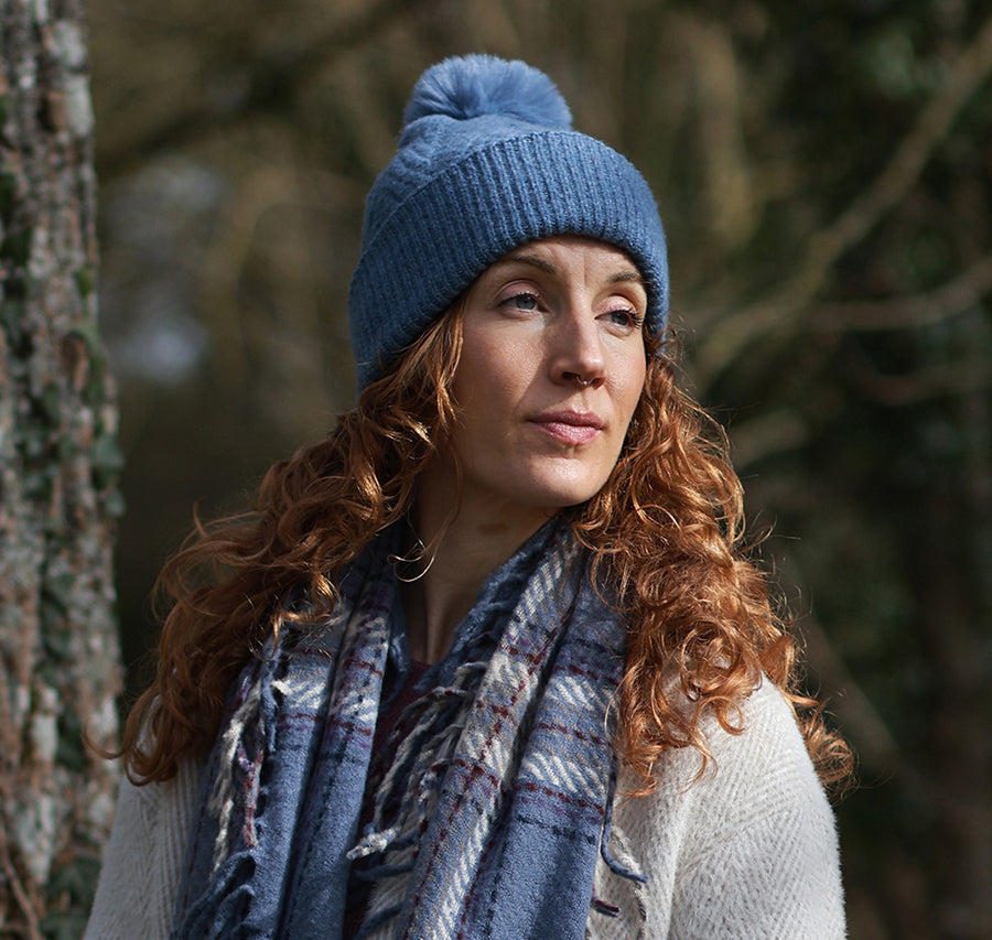 Recycled Knit Bobble Hat - Various Colourways
