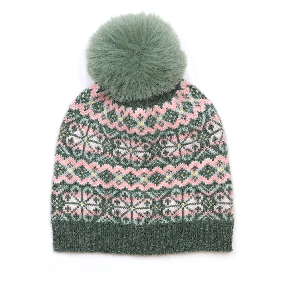 Recycled Knit Bobble Hat - Various Colourways