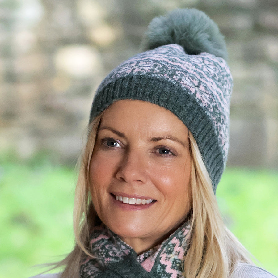 Recycled Knit Bobble Hat - Various Colourways