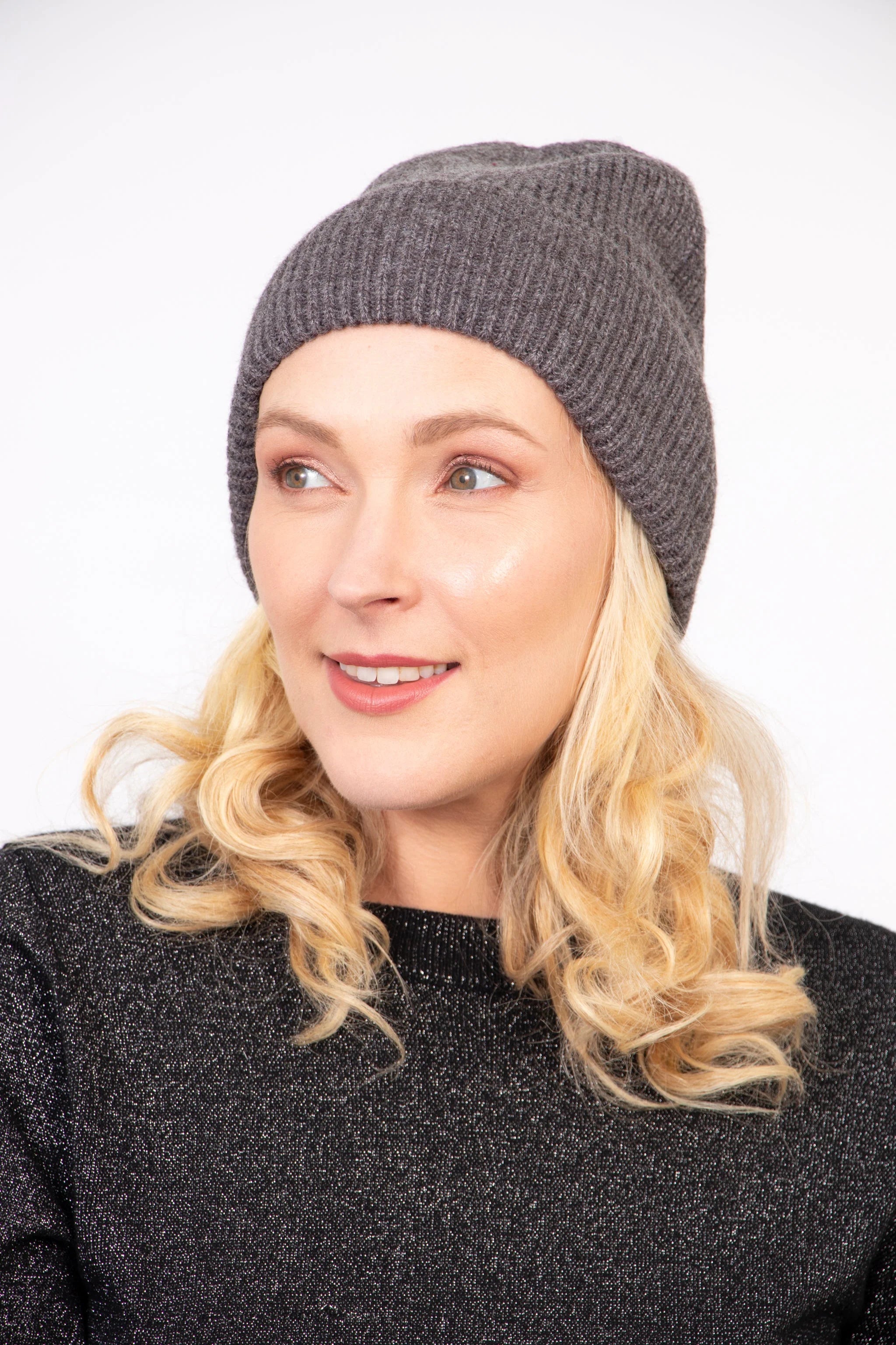 Noelle Dark Grey Beanie Hat
