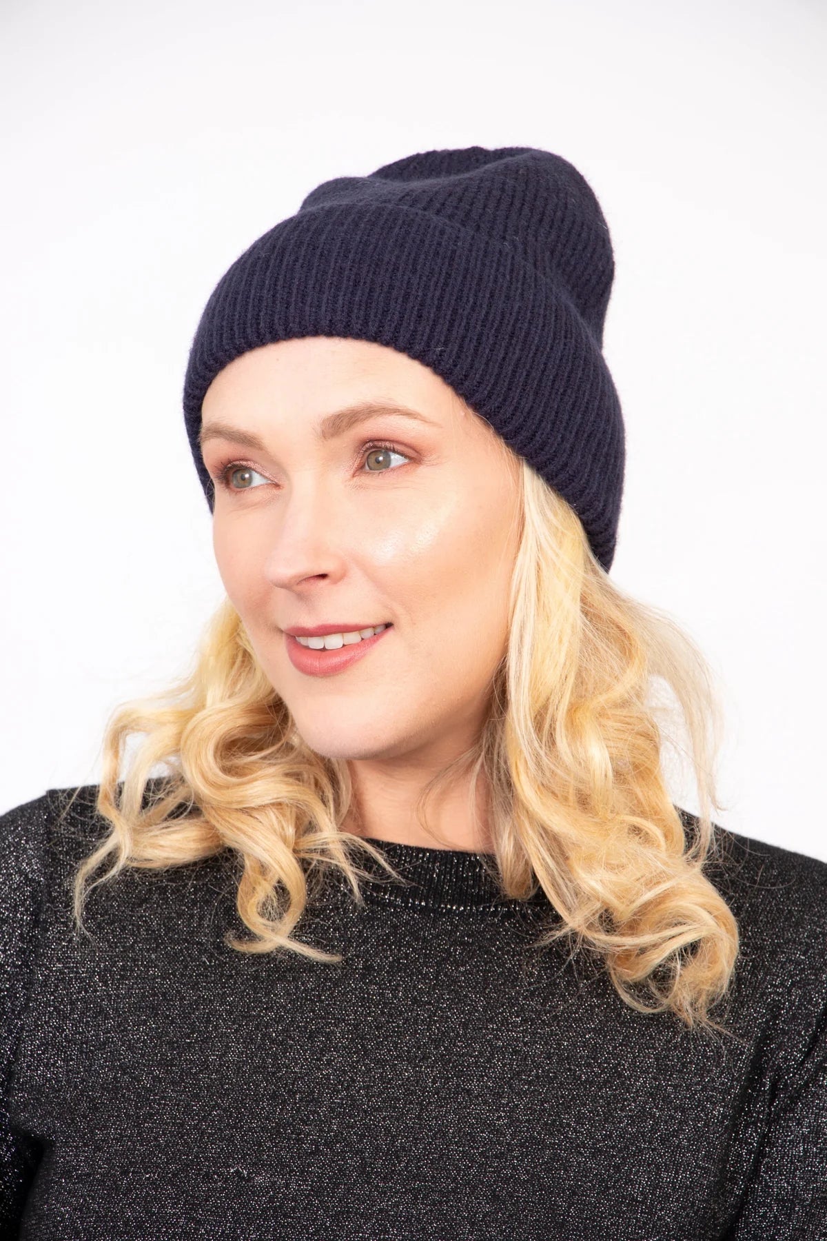 Noelle Navy Beanie Hat