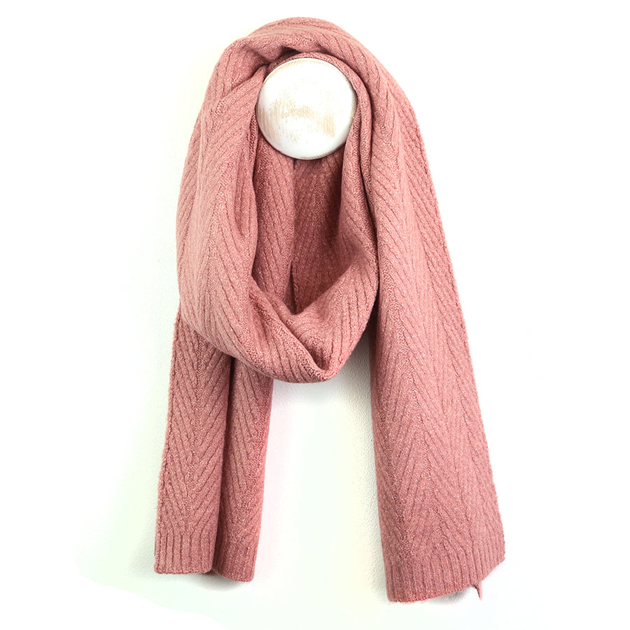 Herringbone Recycled Knit Scarf - 4 Colourways