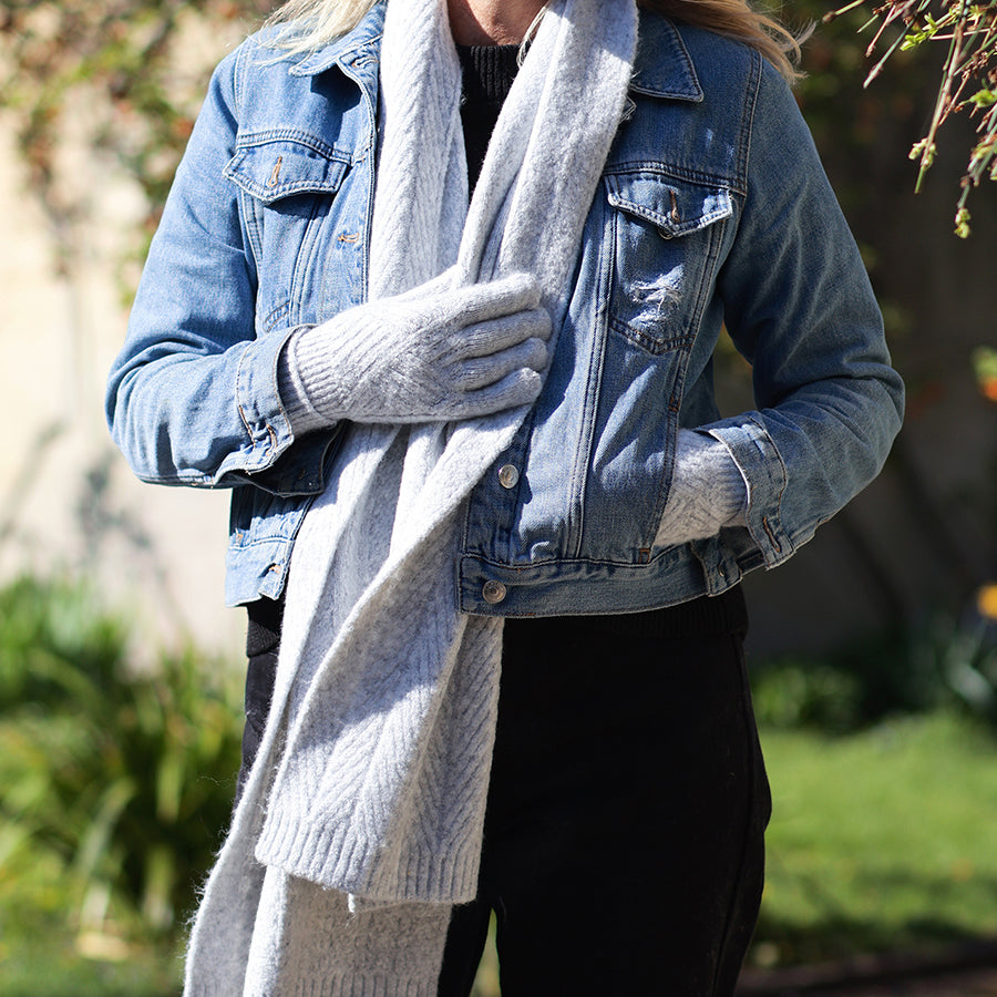 Herringbone Recycled Knit Scarf - 4 Colourways
