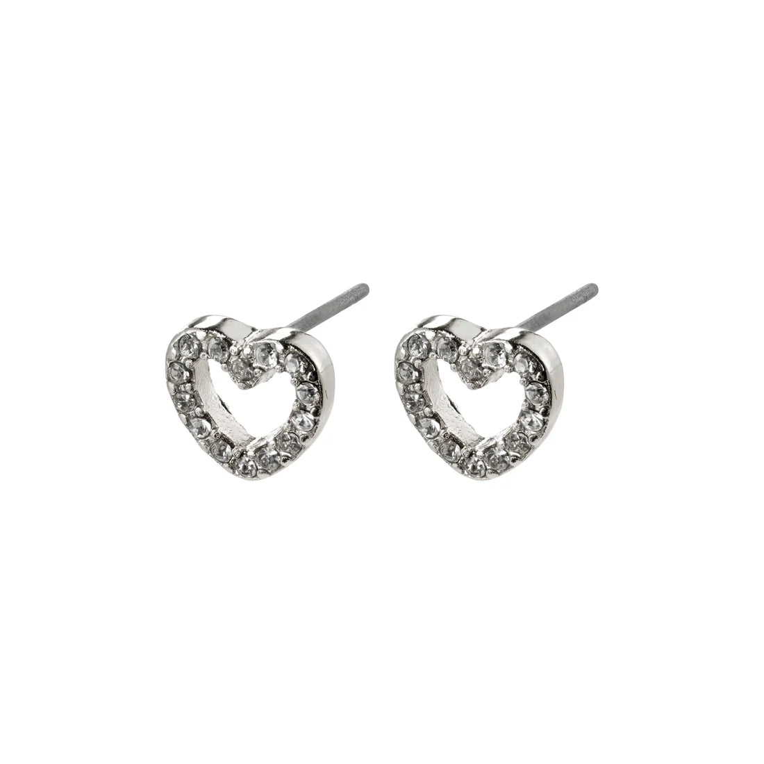 Pilgrim - Edie crystal heart earrings
