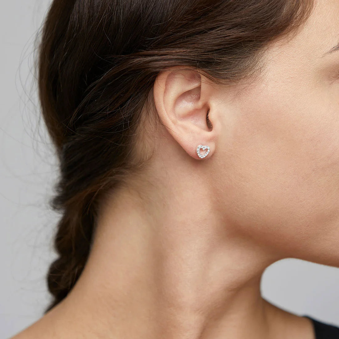 Pilgrim - Edie crystal heart earrings