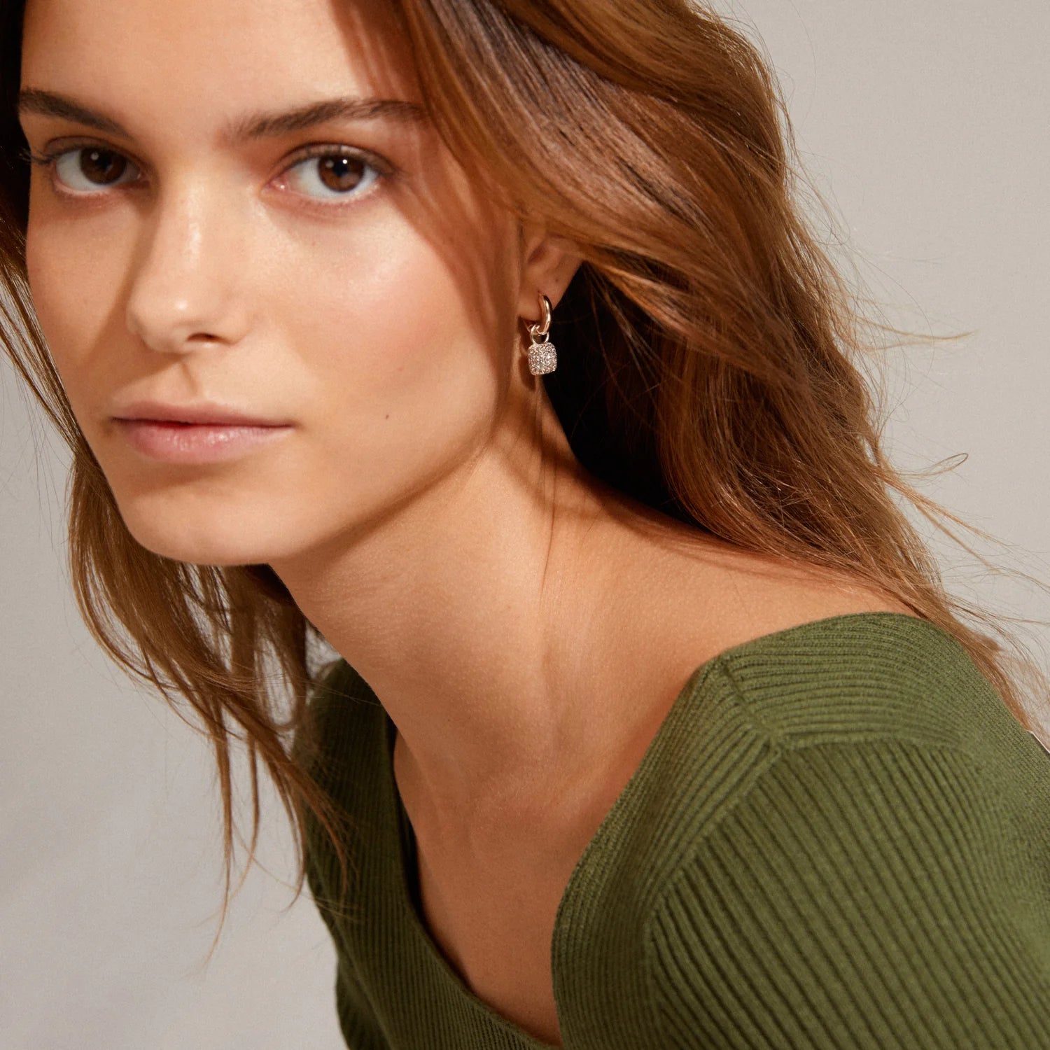 Pilgrim - CINDY crystal hoop earrings