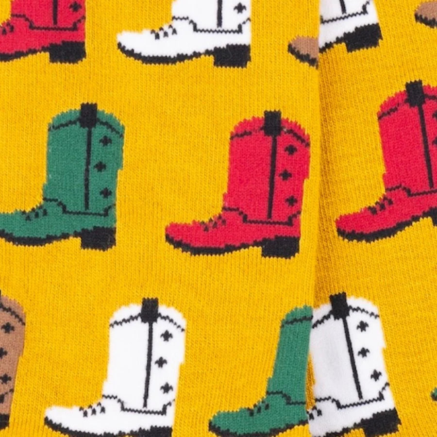 Swole Panda - Mustard Cowboy Boot Bamboo Socks
