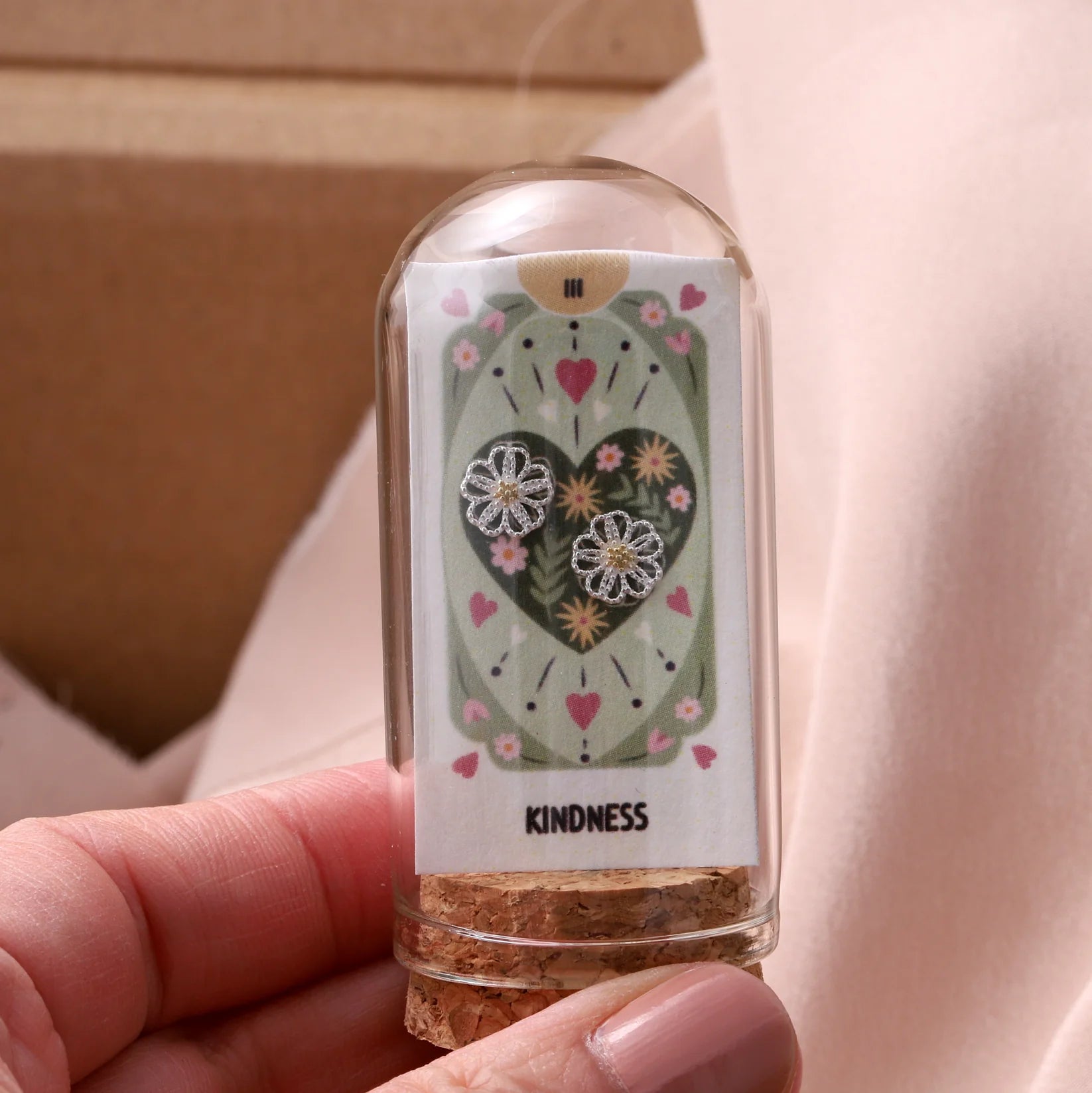 Attic - Lace Flower Earrings - Silver