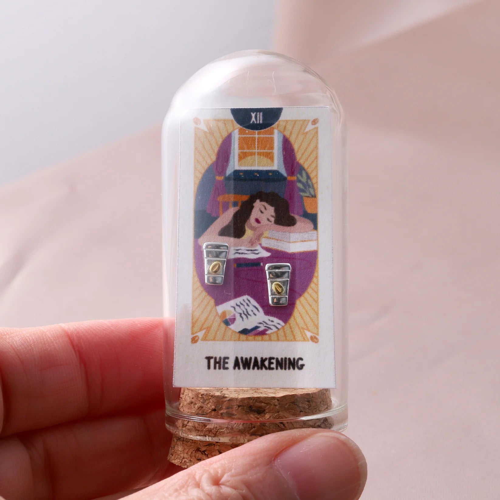 Attic - Travel Coffee Cup Earrings - Silver