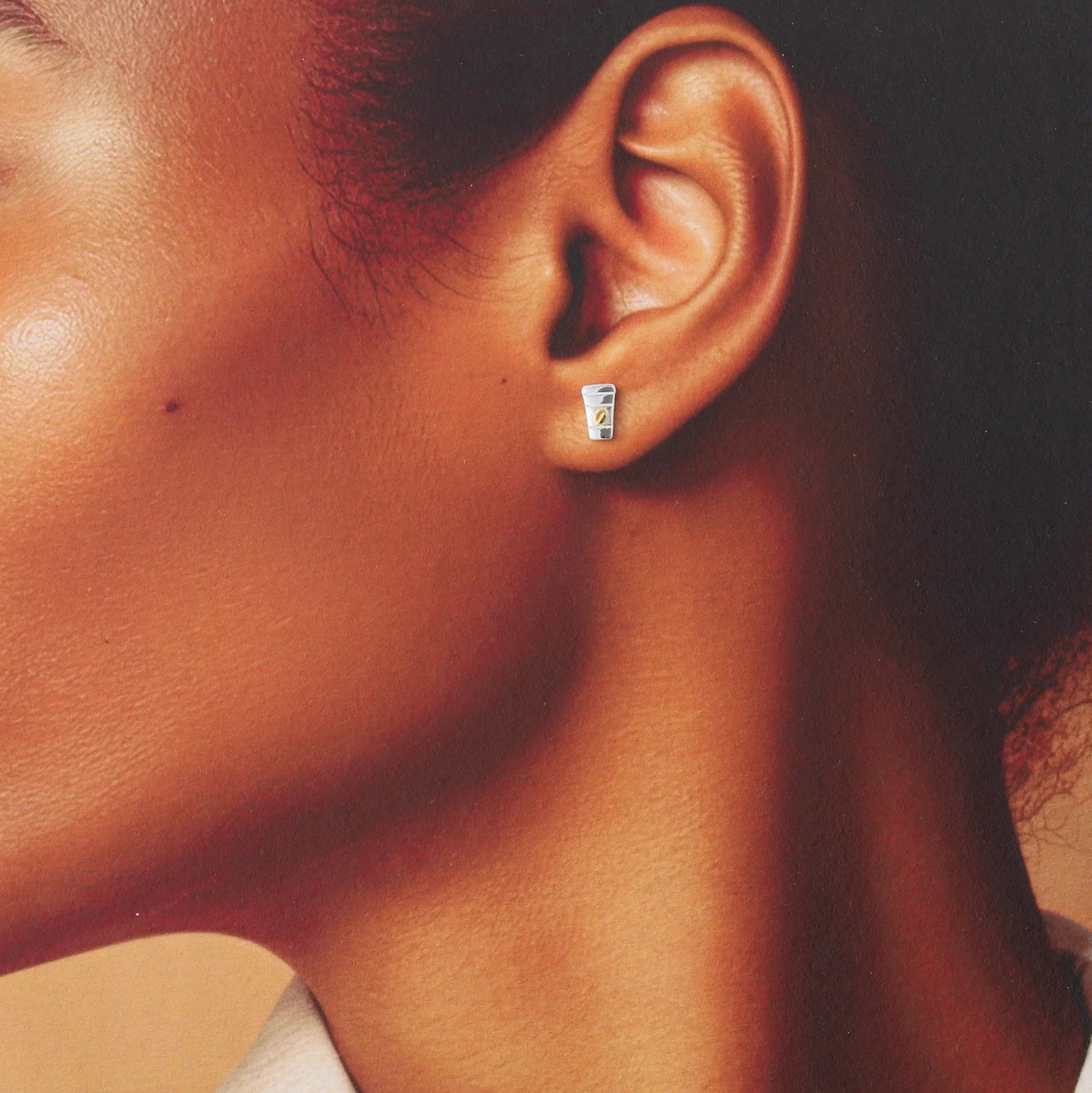 Attic - Travel Coffee Cup Earrings - Silver