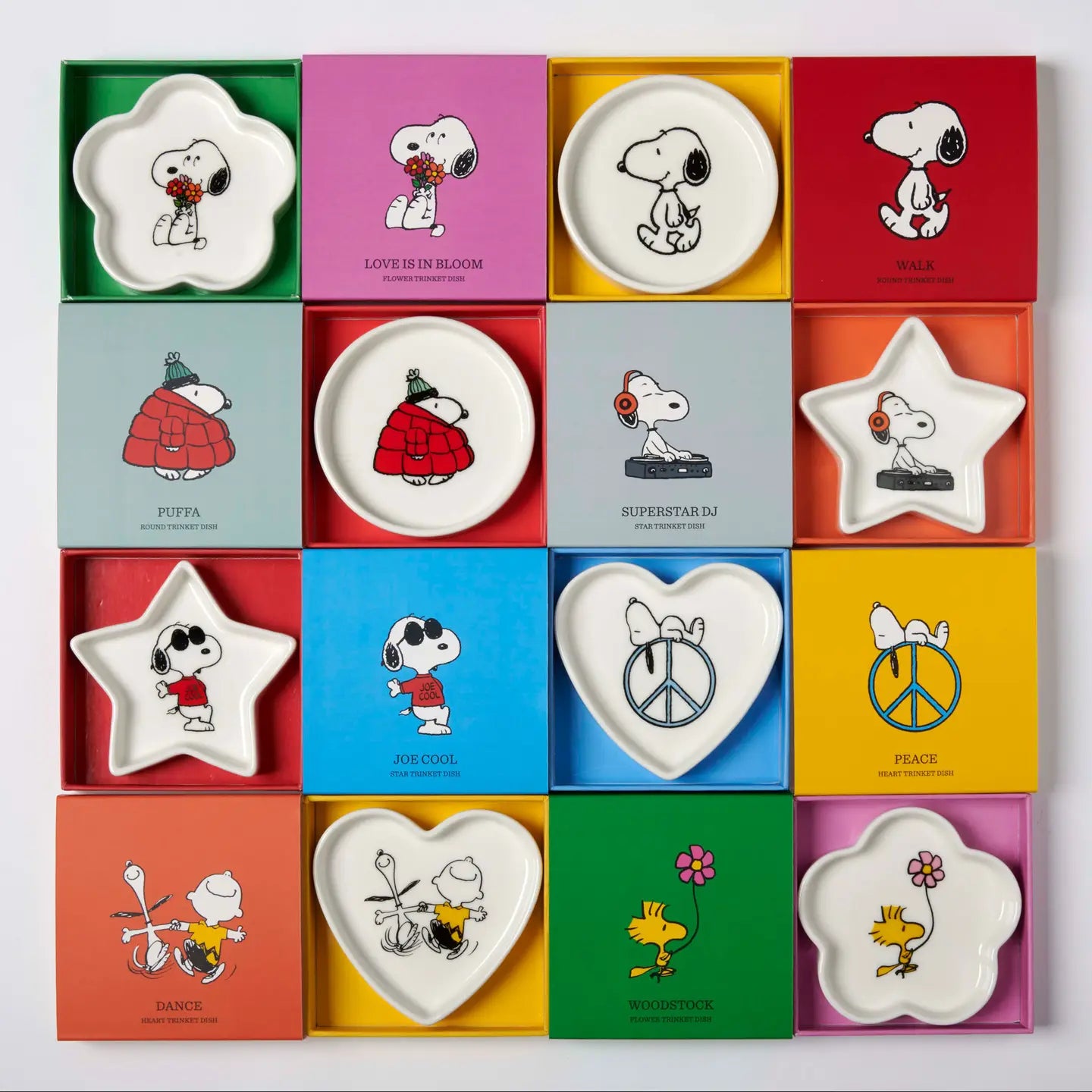 Snoopy - Peanuts Flower Shaped Trinket Dish - Woodstock