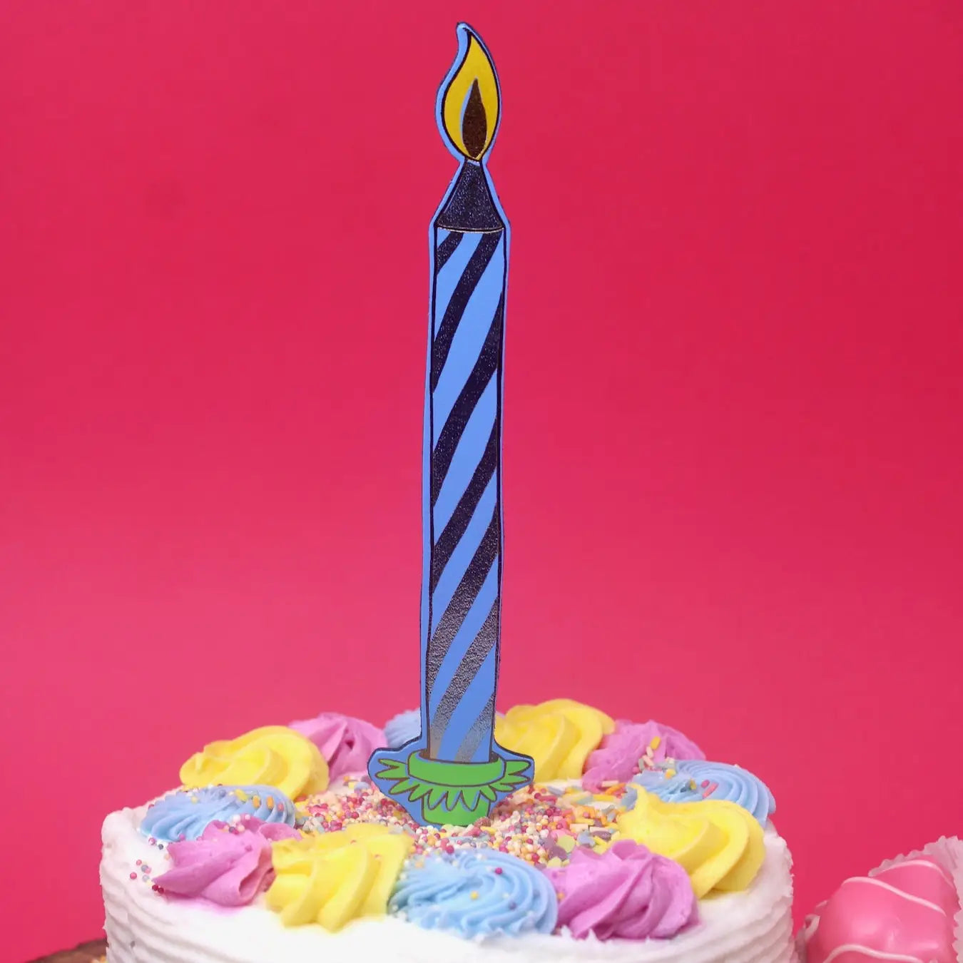 Ark - Birthday Candle Bookmark -  Cornflower