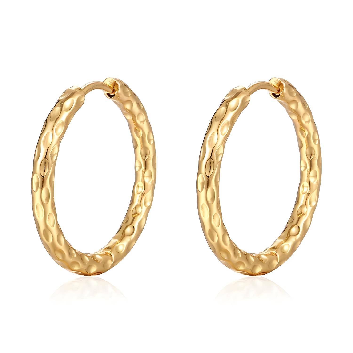 Gold Plated Stainless Steel Hoop Earring
