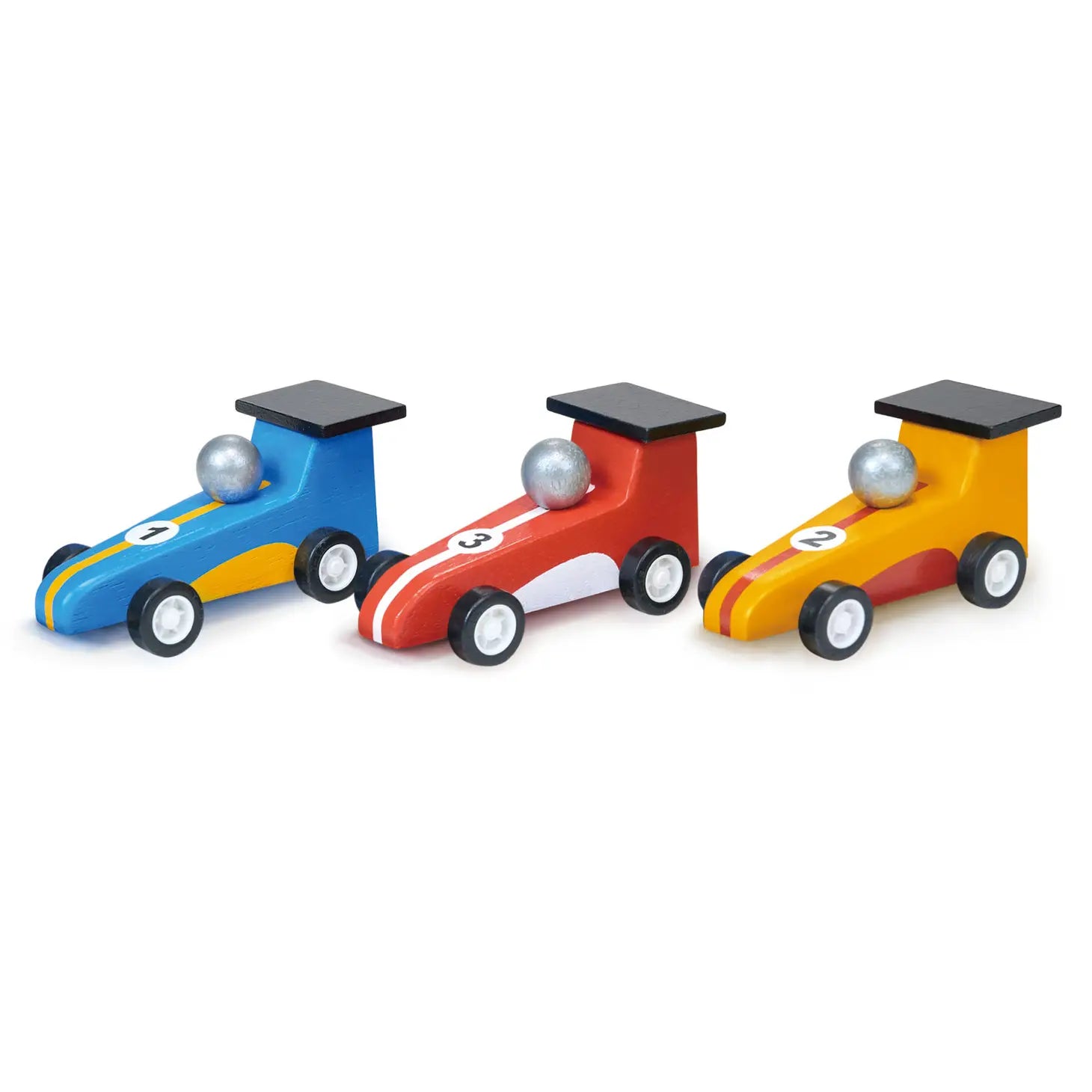 Wooden Toy Pull Back Racers
