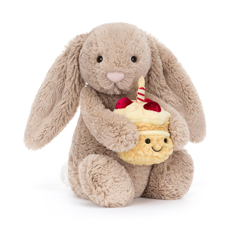 Jellycat - Bashful Beige Bunny Birthday Cake - Original
