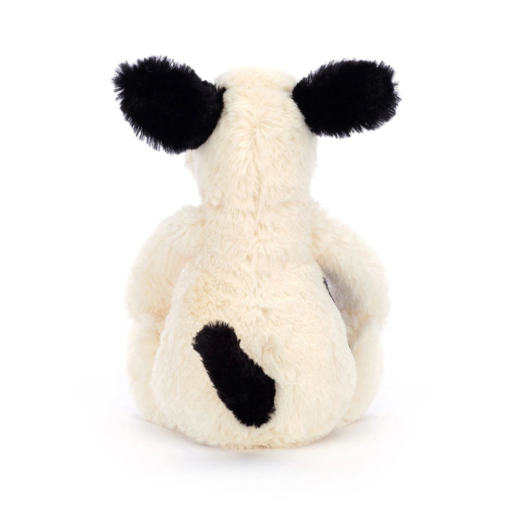 Jellycat - Bashful Rufferty Black & Cream Puppy - Small