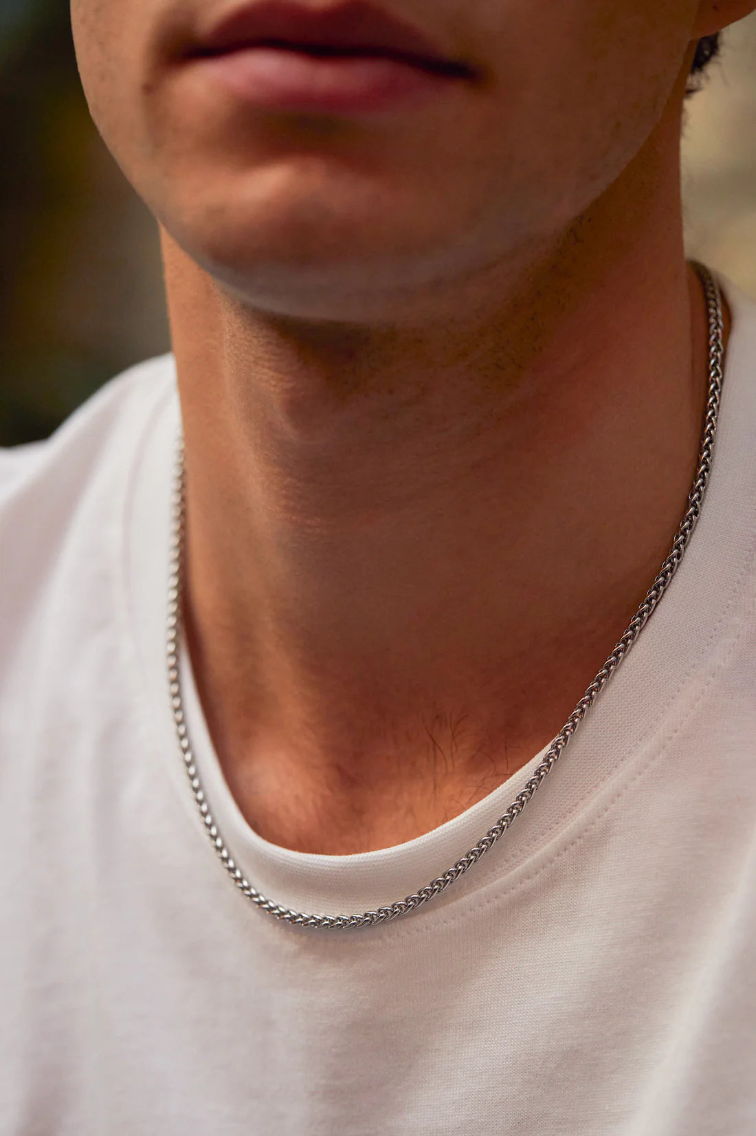 Spiga Chain Necklace- Steel
