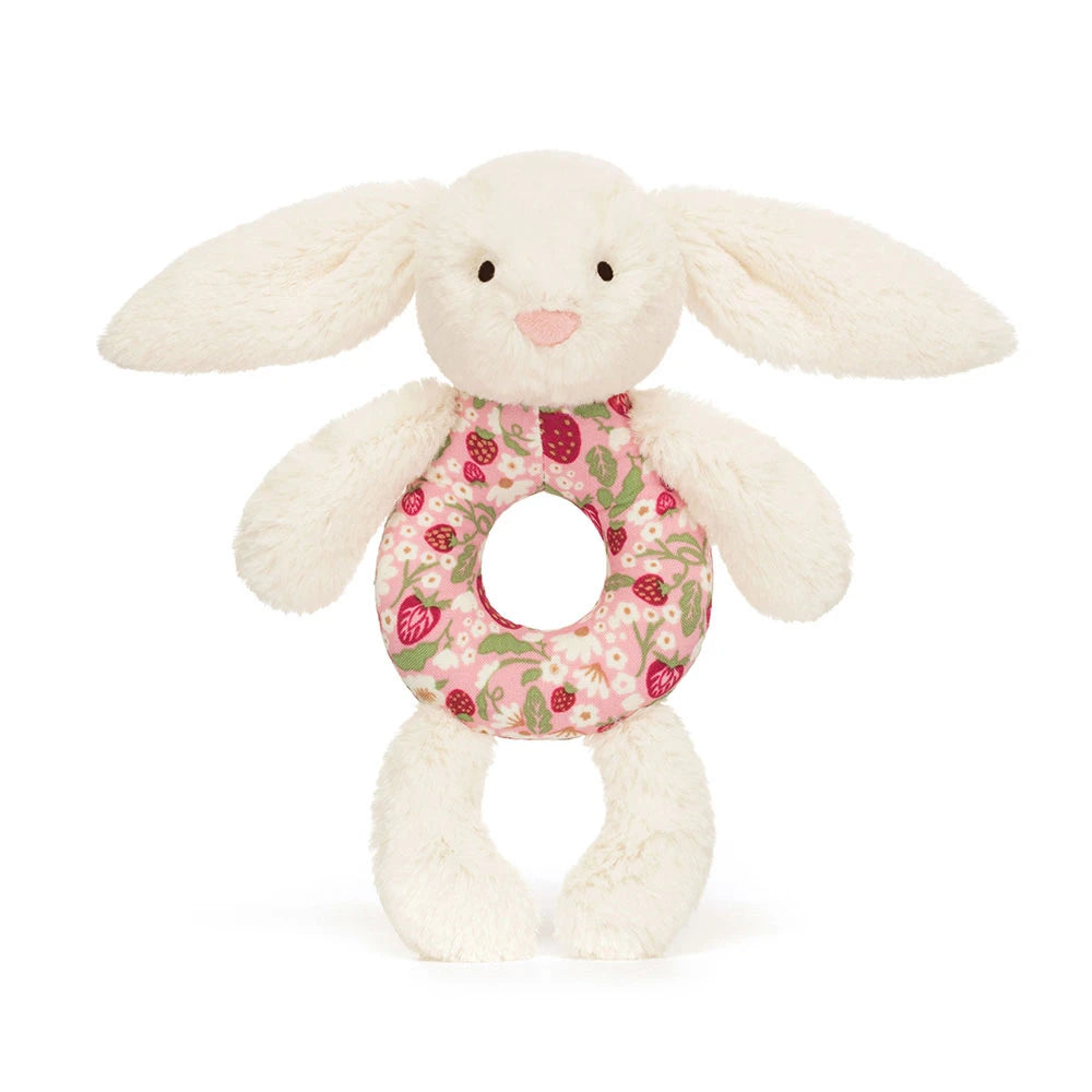 Jellycat - Blossom Cream Bunny Berry Ring Rattle
