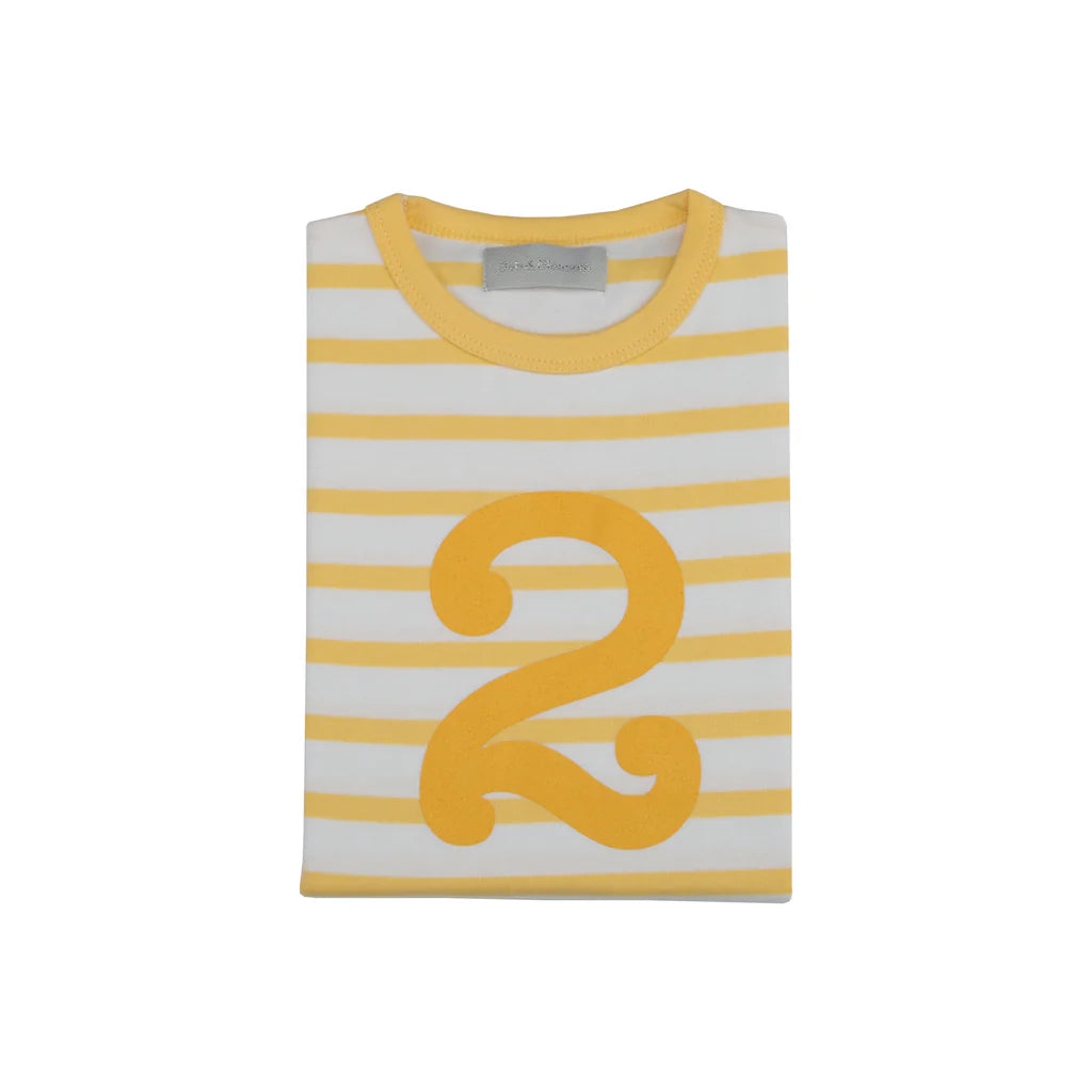 Bob & Blossom - Yellow & White Striped Top - Number 2