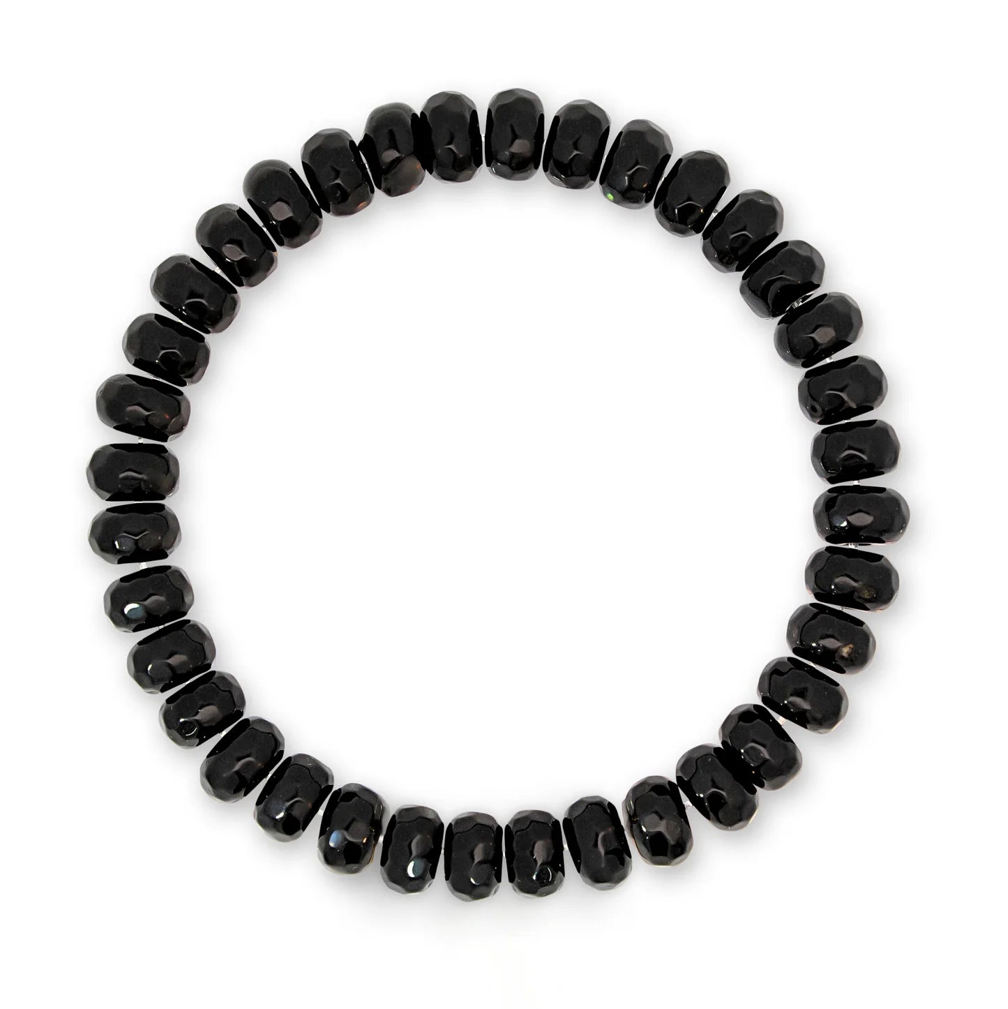 Black Mixed Jade Stone Beaded Bracelet