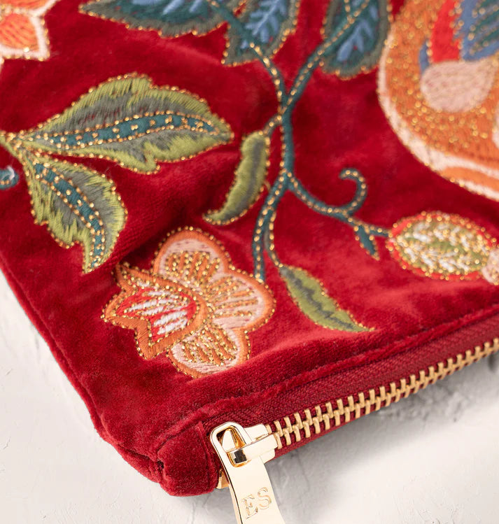 Botanical Birds Everyday Pouch - Rouge