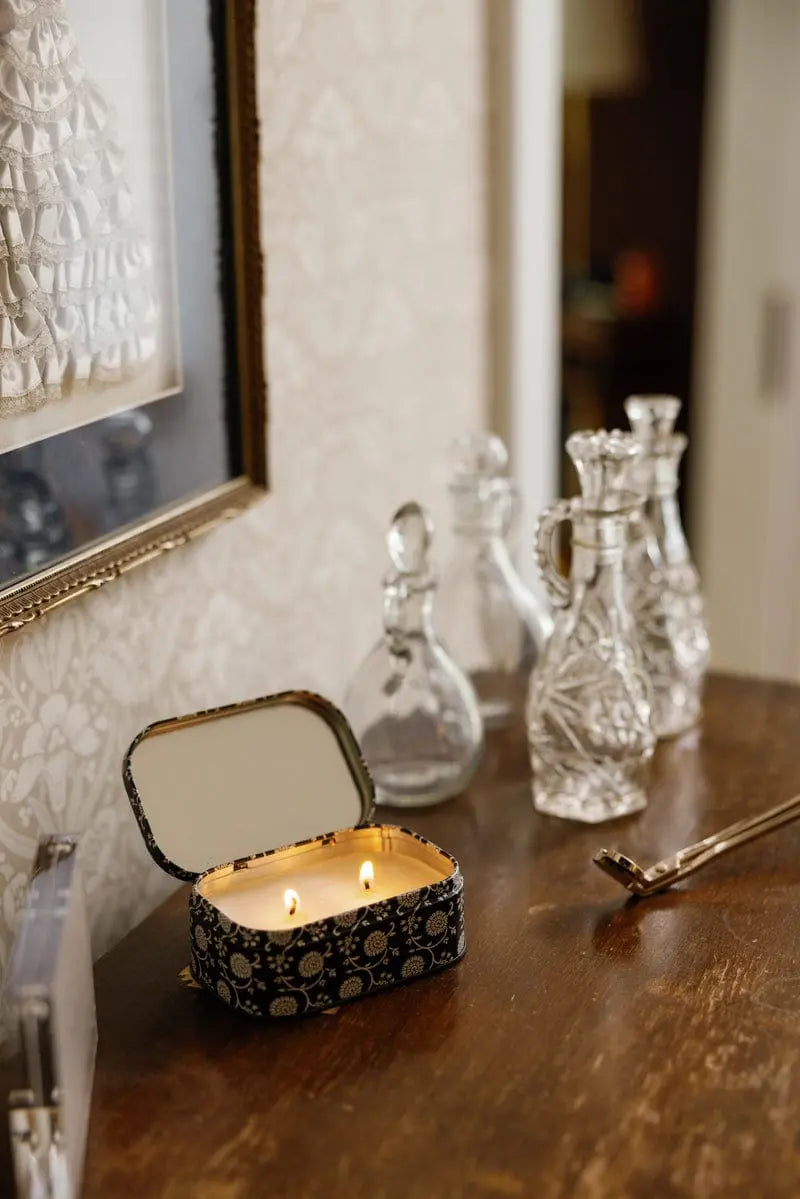 Printed Tin Candle - Black Fig & Olive