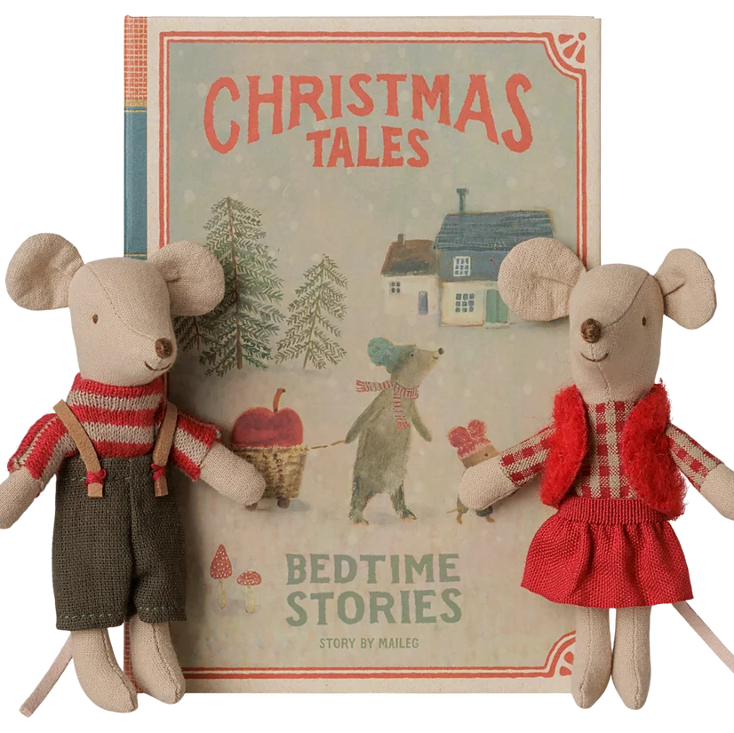 Maileg - Christmas Twin Mice - Little sister & brother