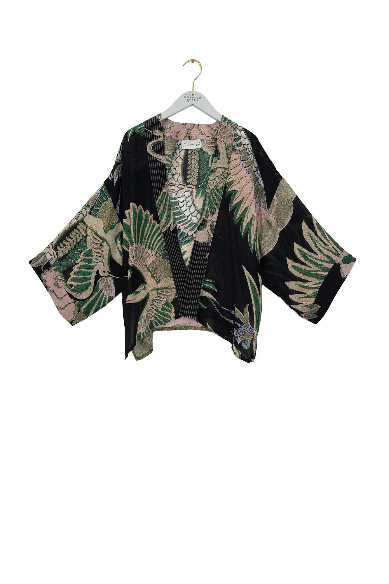 One Hundred Stars Kimono - Crane Emerald