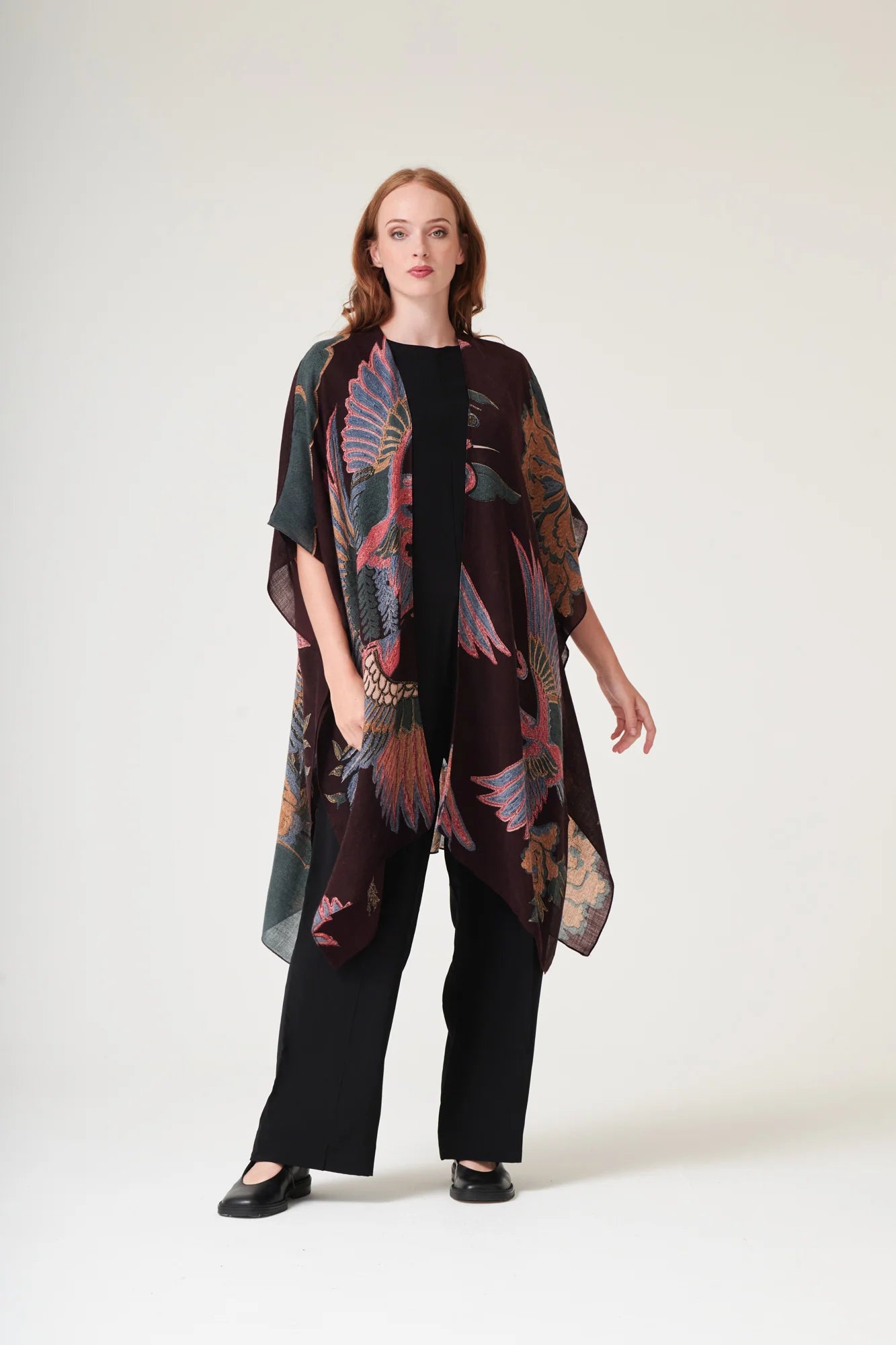 One Hundred Stars - Crane Wool Throwover - Plum