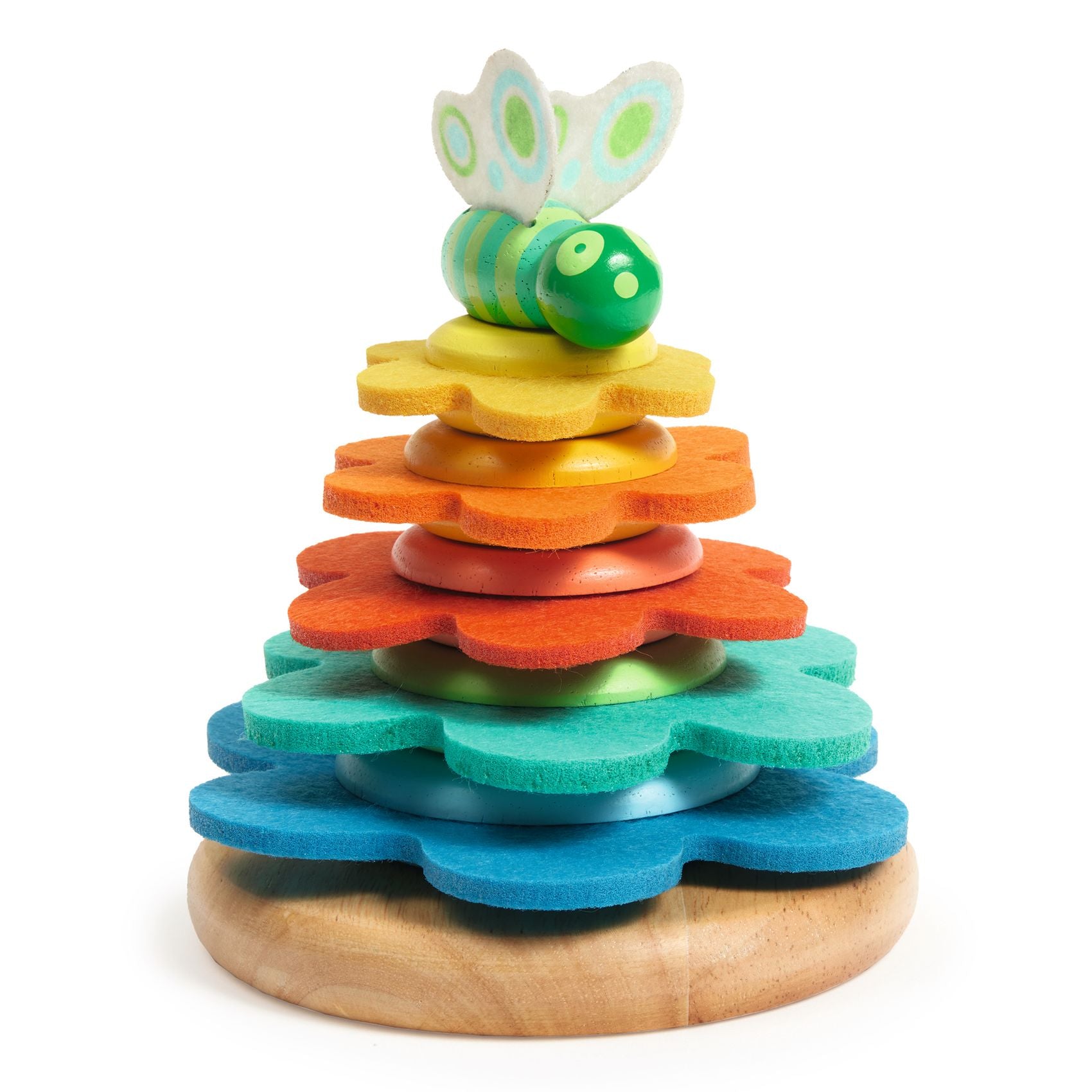 Djeco - Wooden Flower Stacking Game