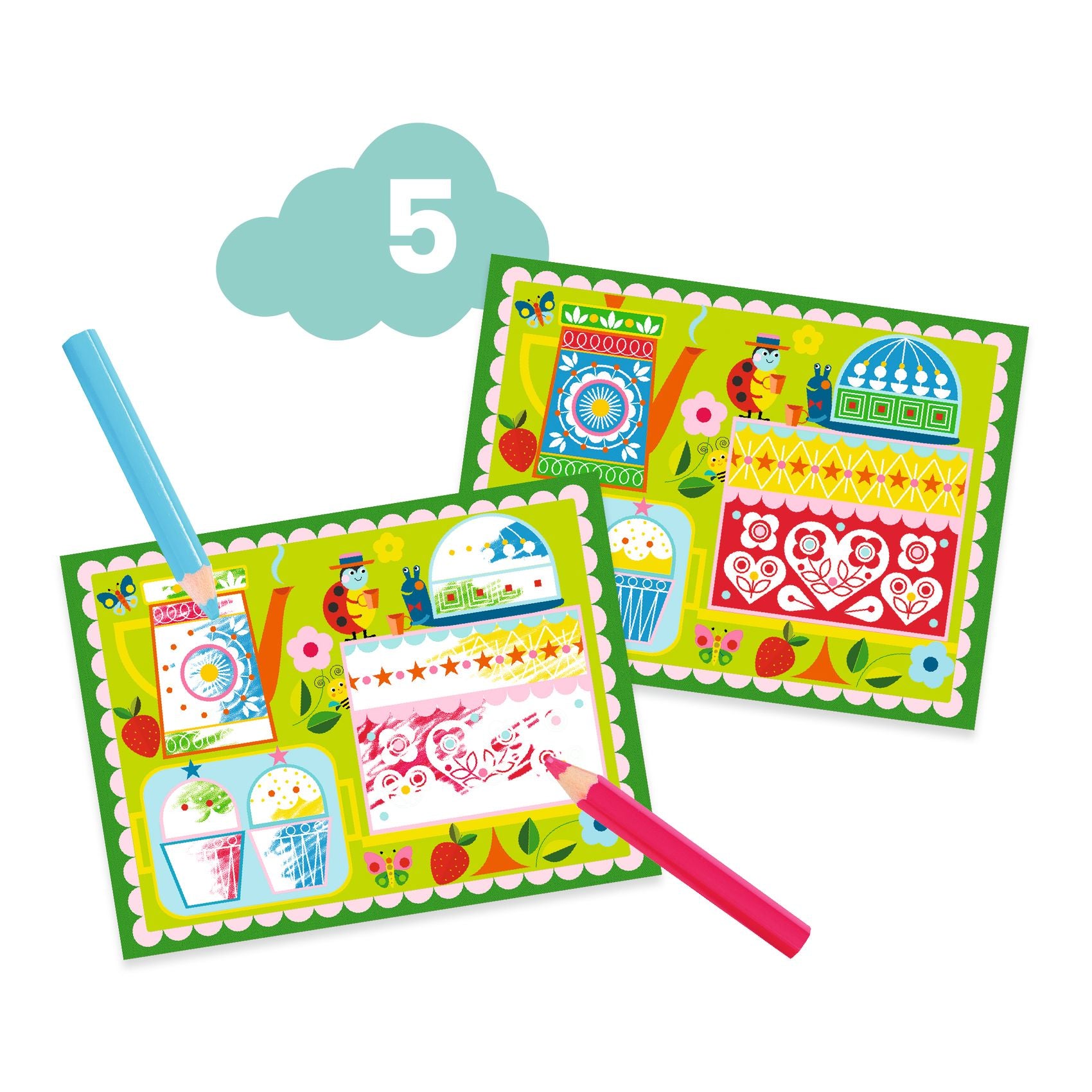 Djeco - Colour & Create Activity Set - Cat & Friends