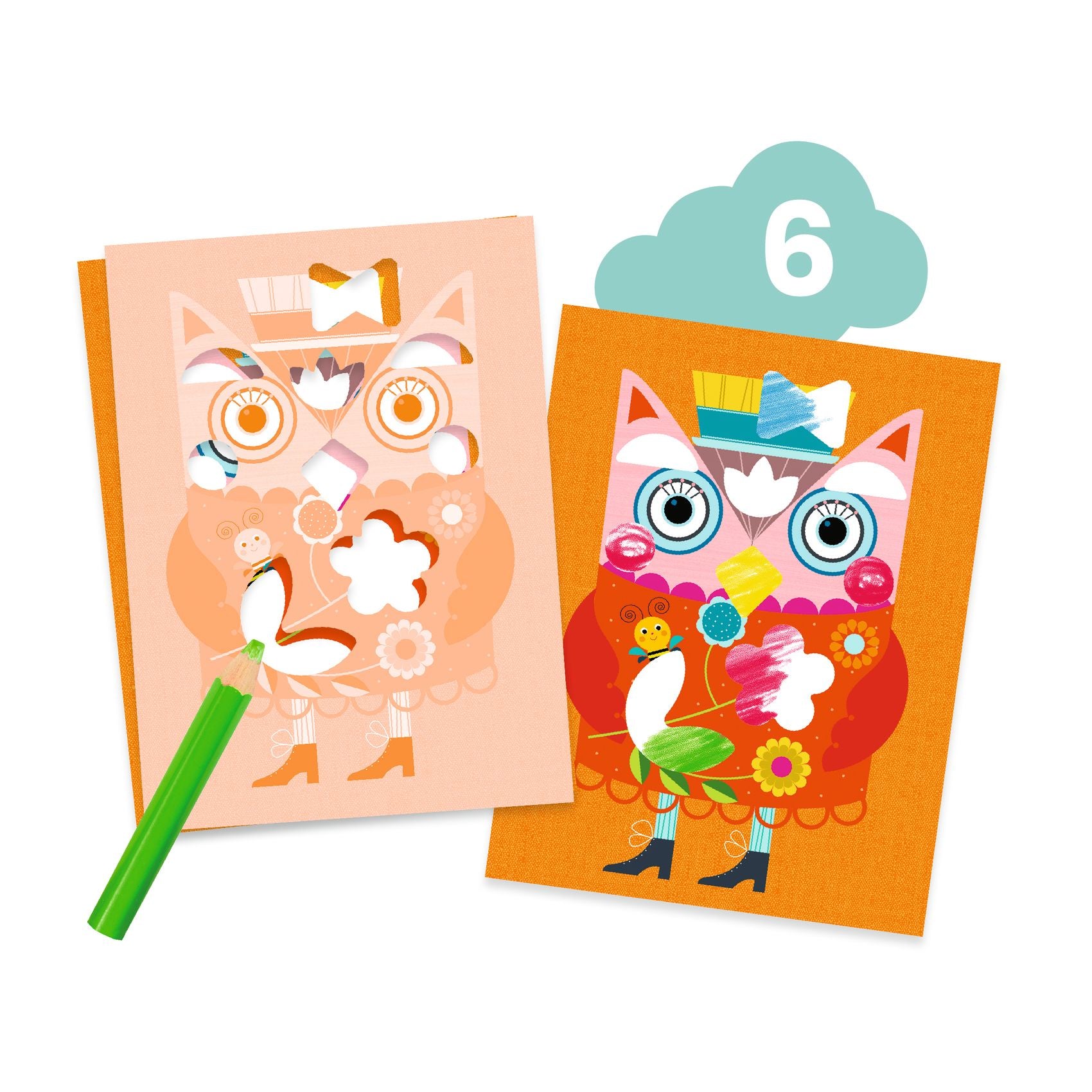 Djeco - Colour & Create Activity Set - Cat & Friends