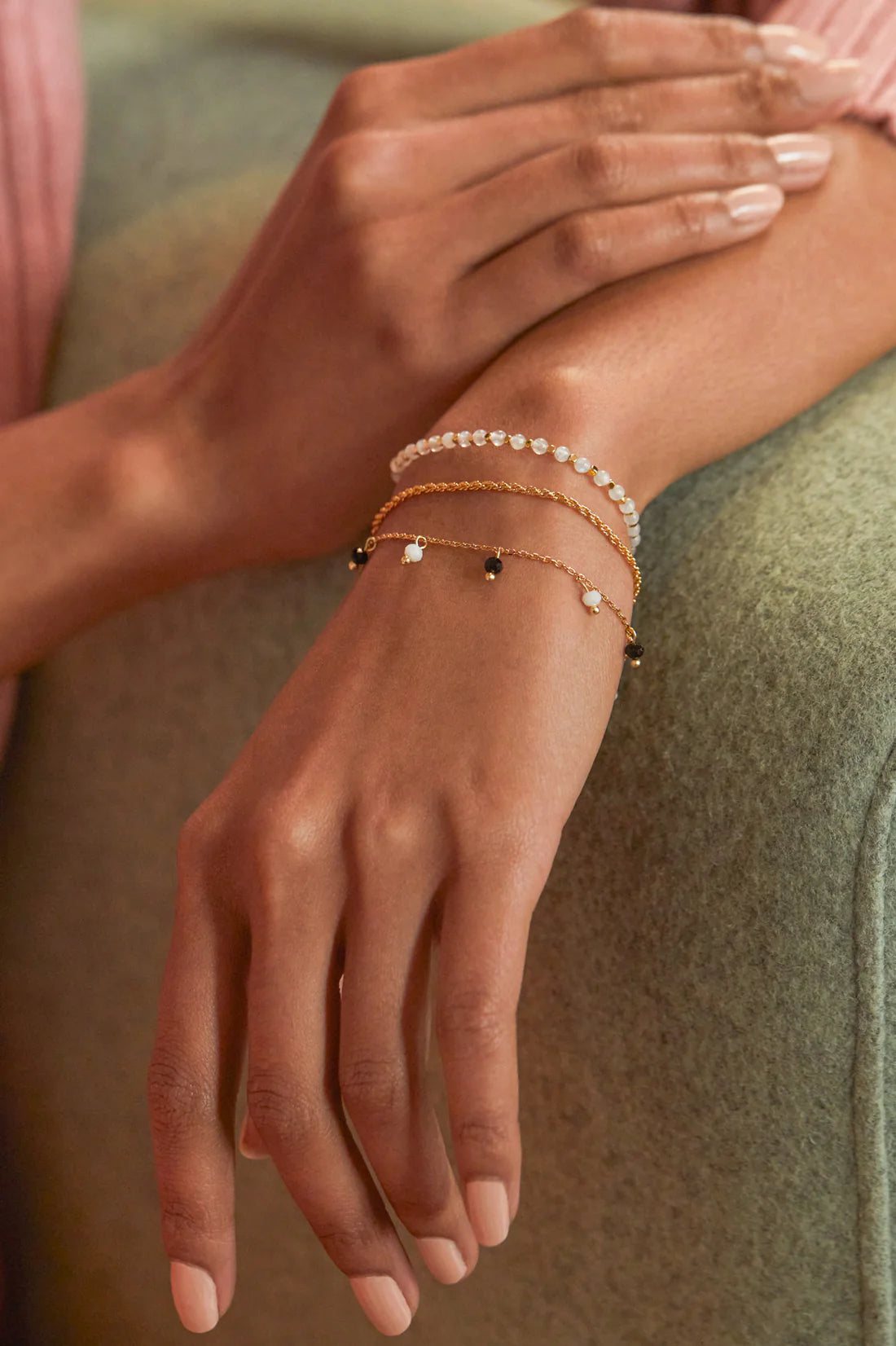 Estella Bartlett - Gemstone Moonstone Amelia Bracelet GP
