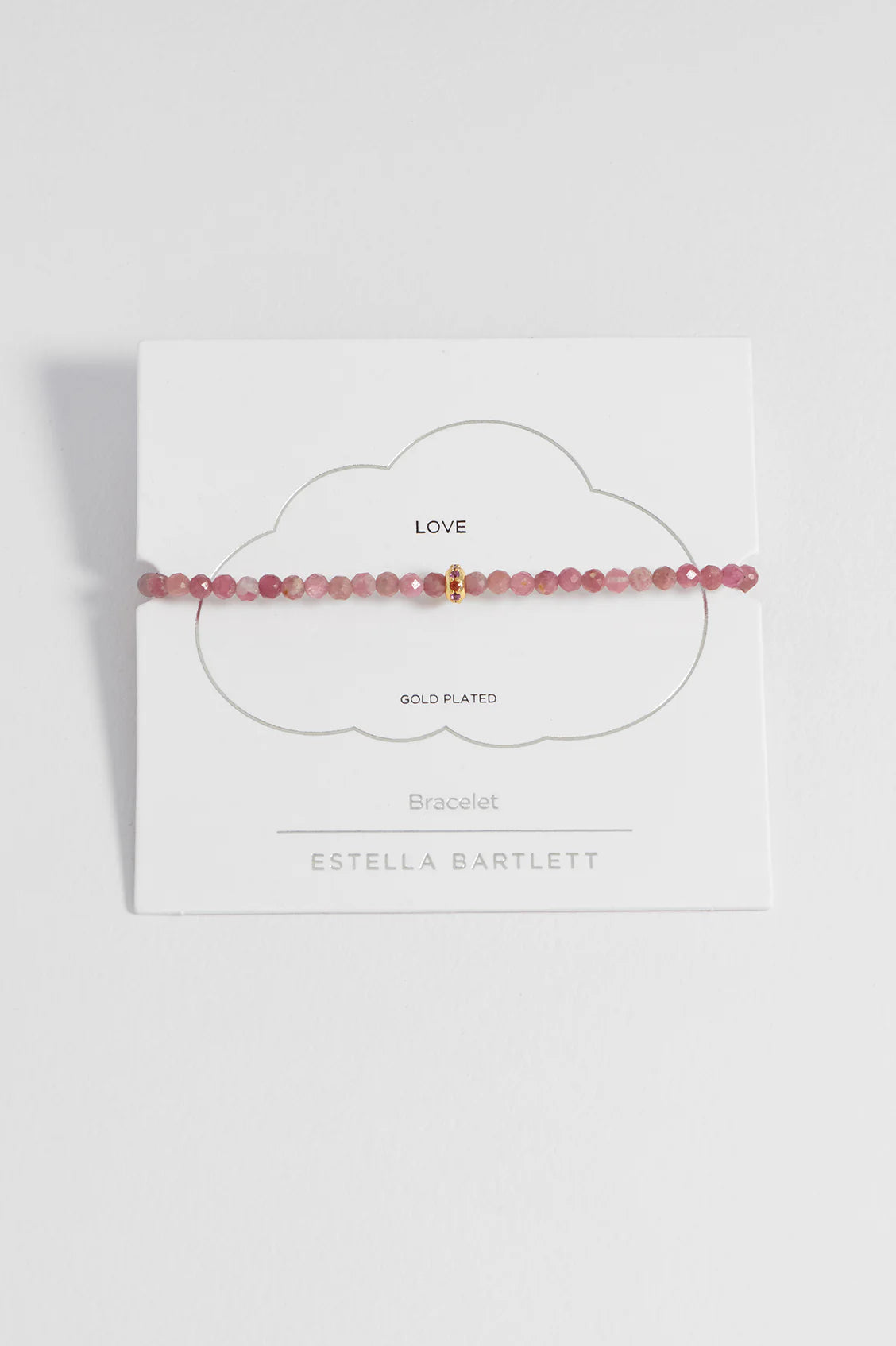 Pink Tourmaline CZ Disc Amelia Bracelet GP