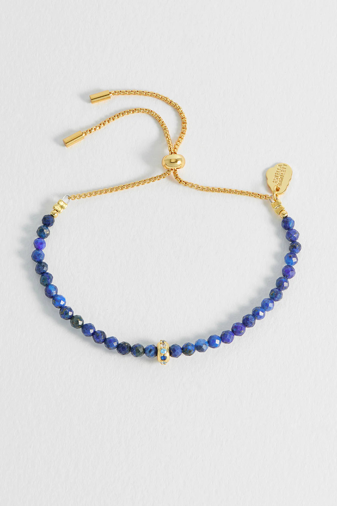 Lapis Lazuli CZ Disc Amelia Bracelet GP