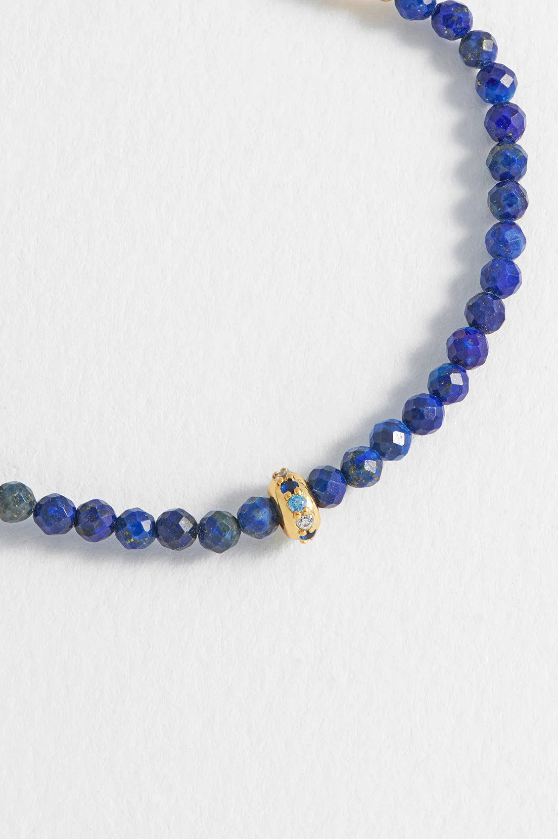 Lapis Lazuli CZ Disc Amelia Bracelet GP