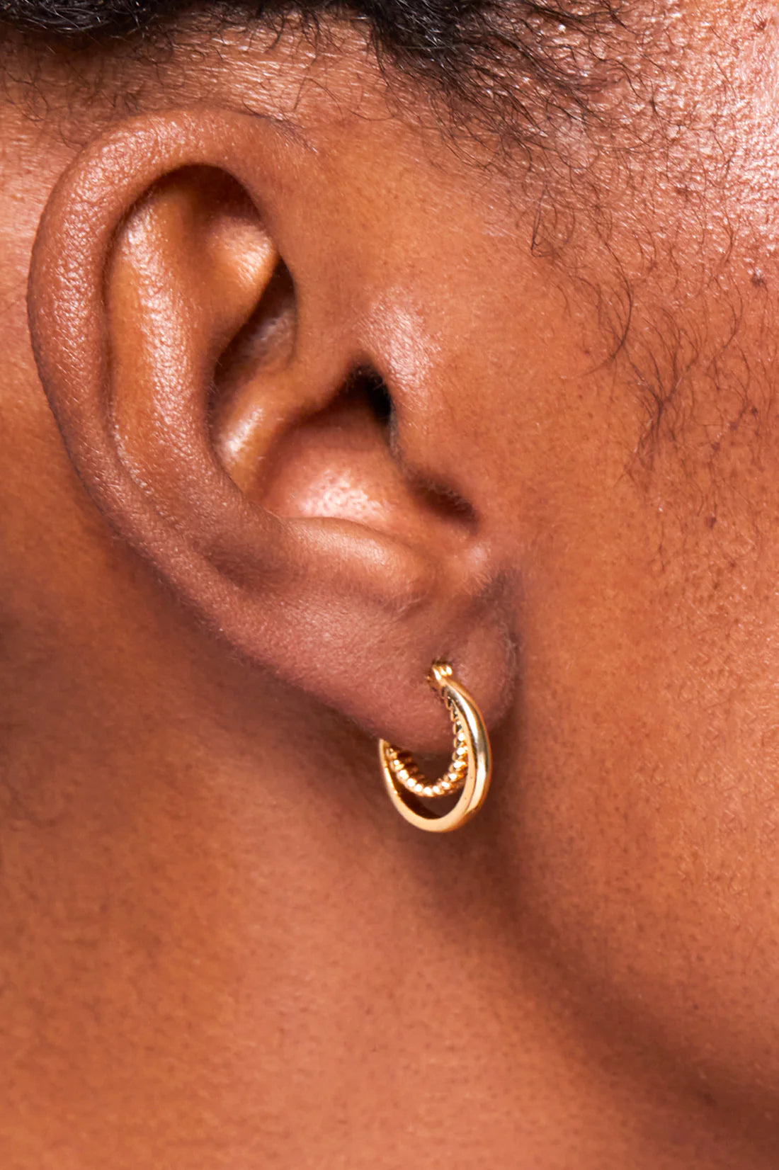 Double Twisted Hoop Earring GP